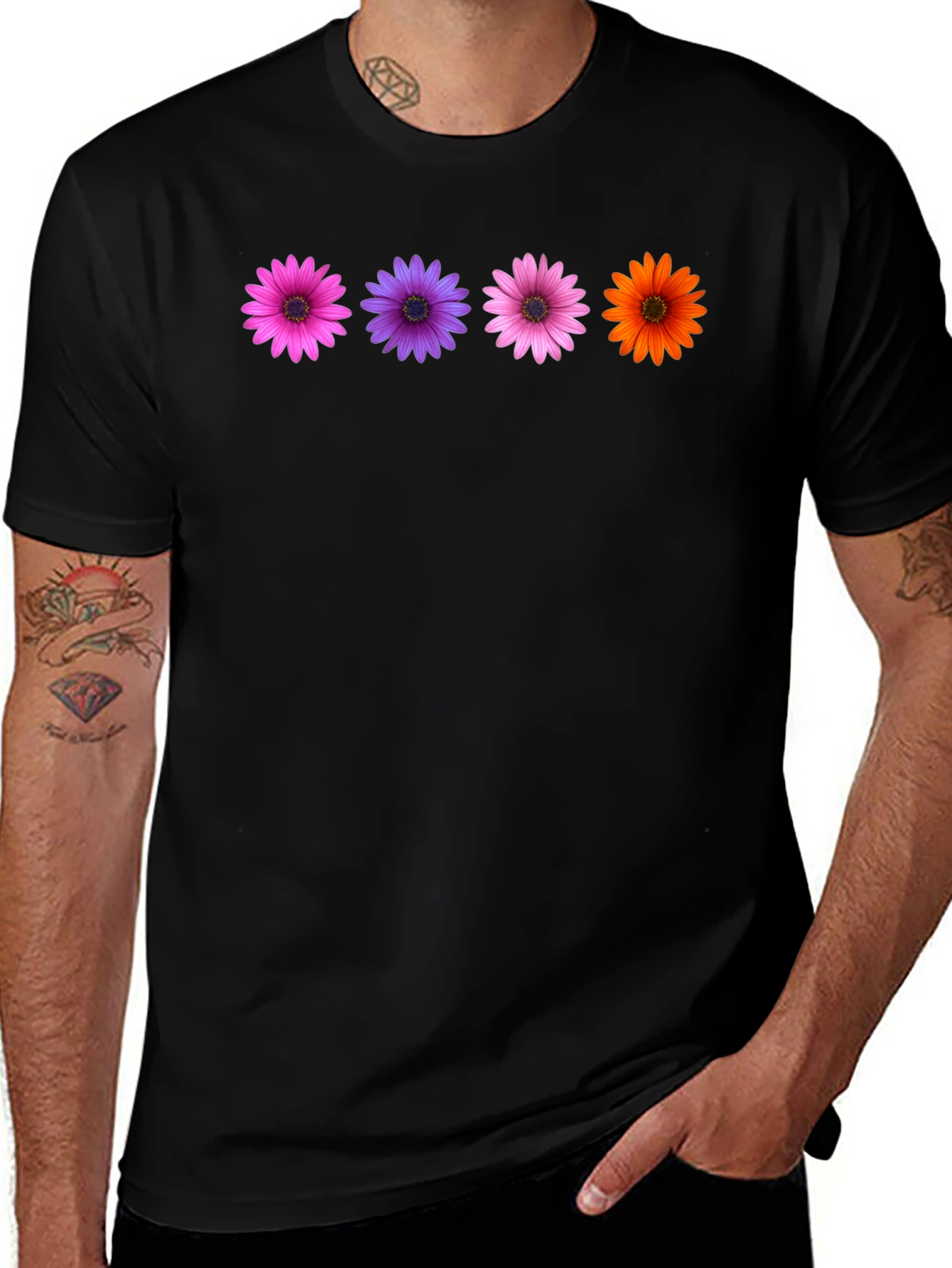 Floral Daisy T-Shirt - Colorful Blossom Design