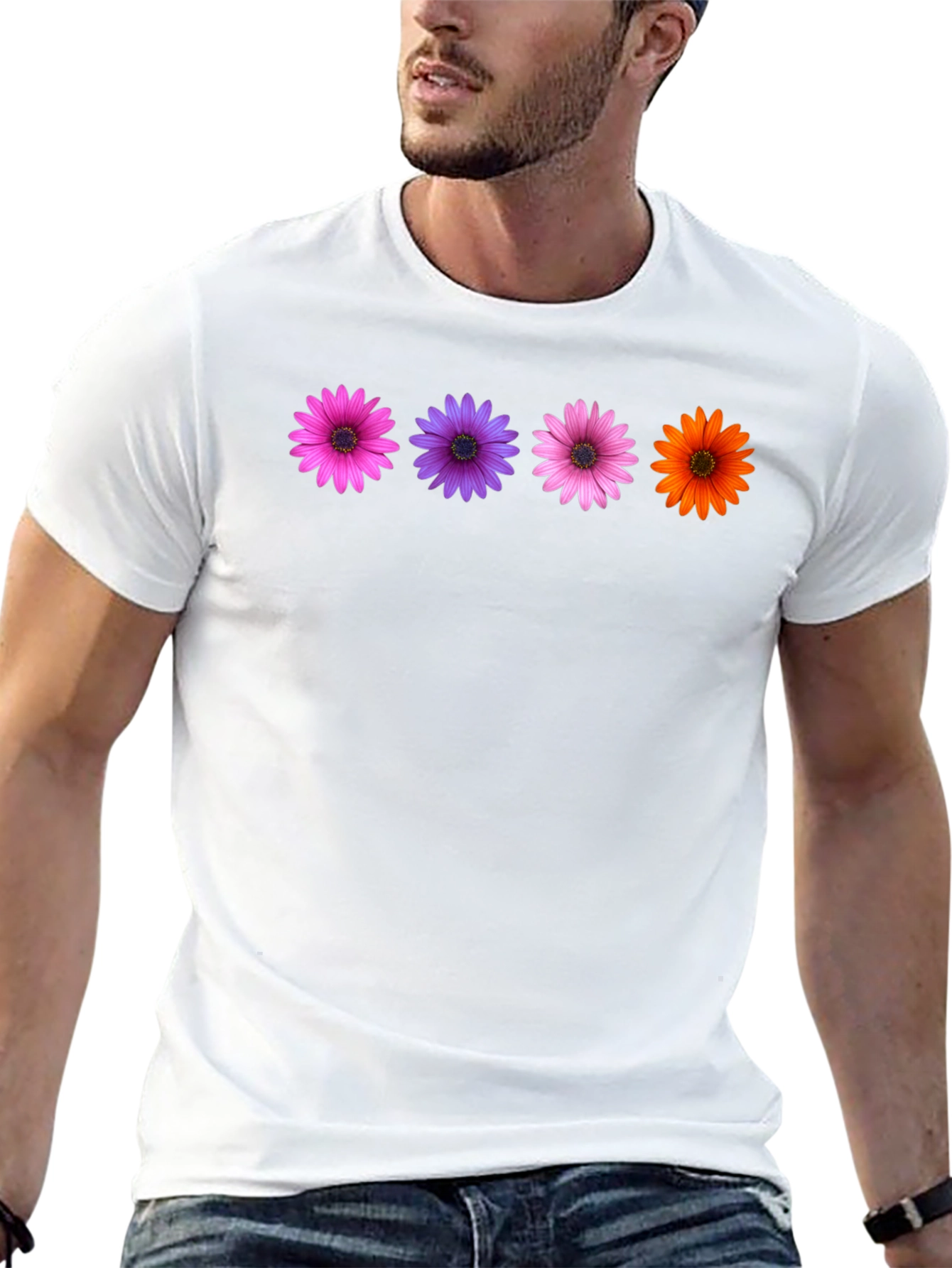 Floral Daisy T-Shirt - Colorful Blossom Design
