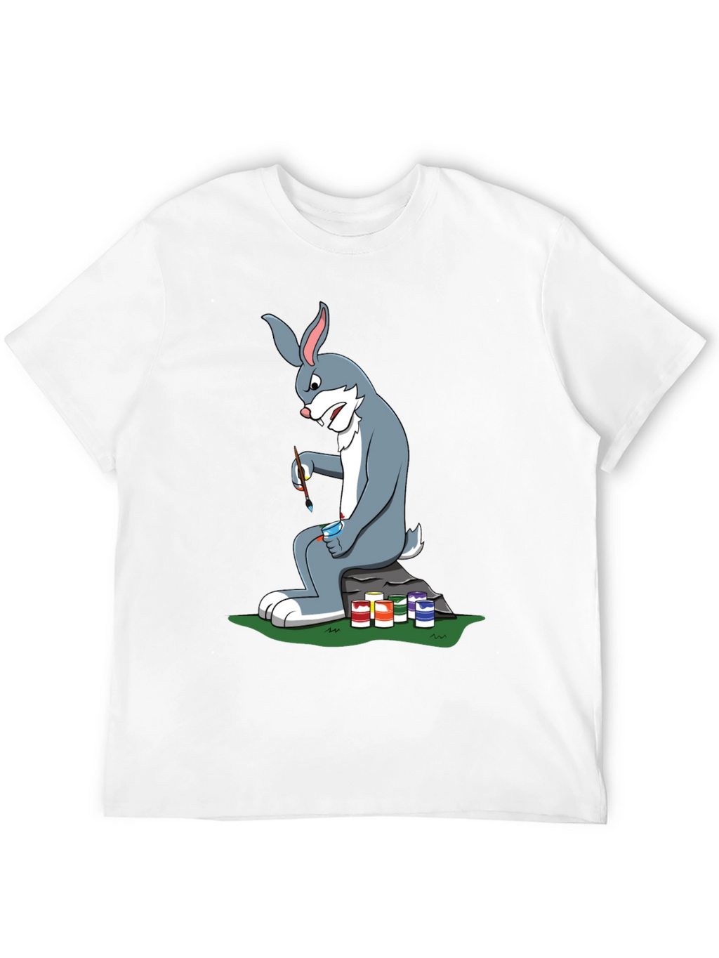 Cartoon Rabbit Painting T-Shirt
