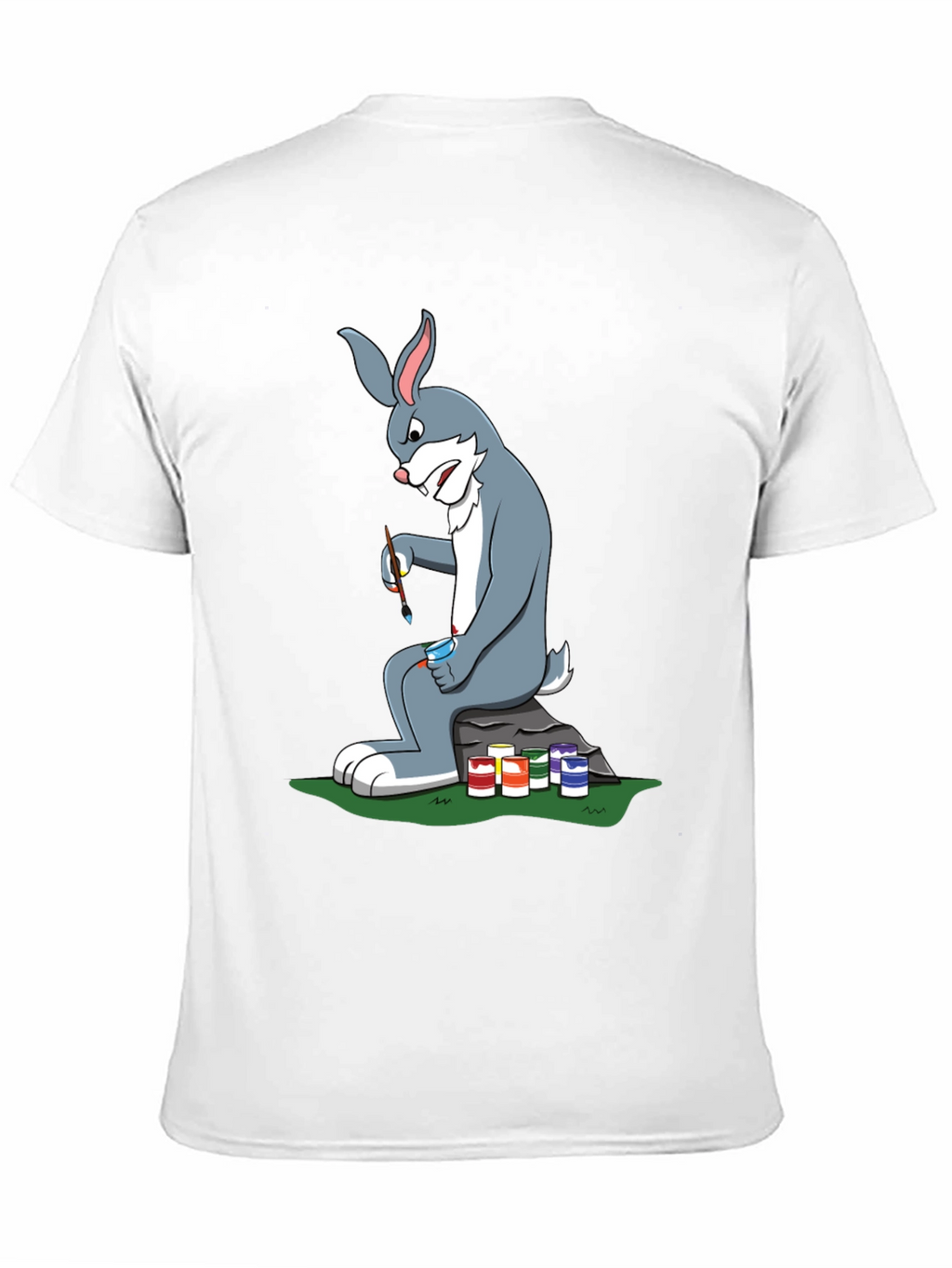 Cartoon Rabbit Painting T-Shirt