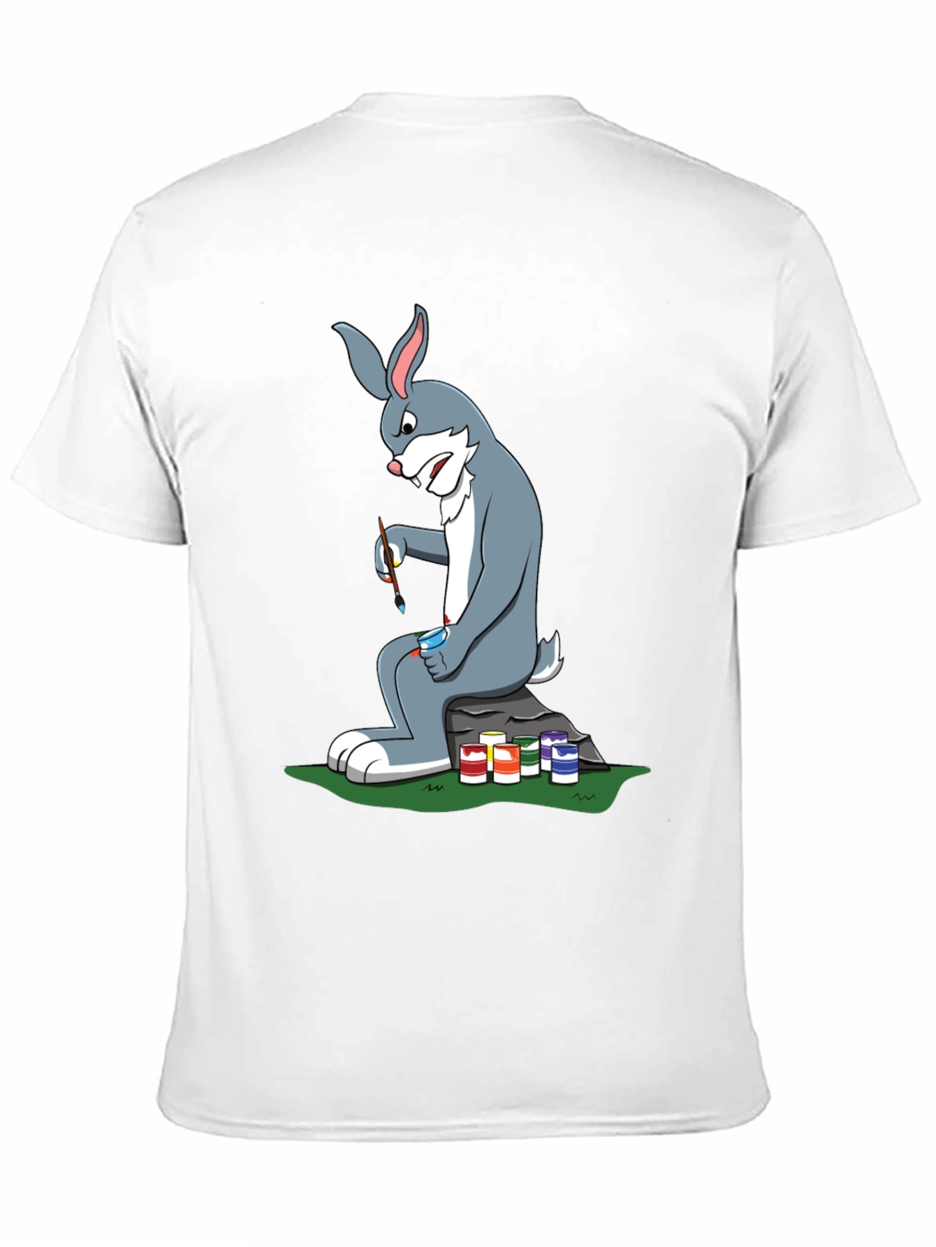Cartoon Rabbit Painting T-Shirt