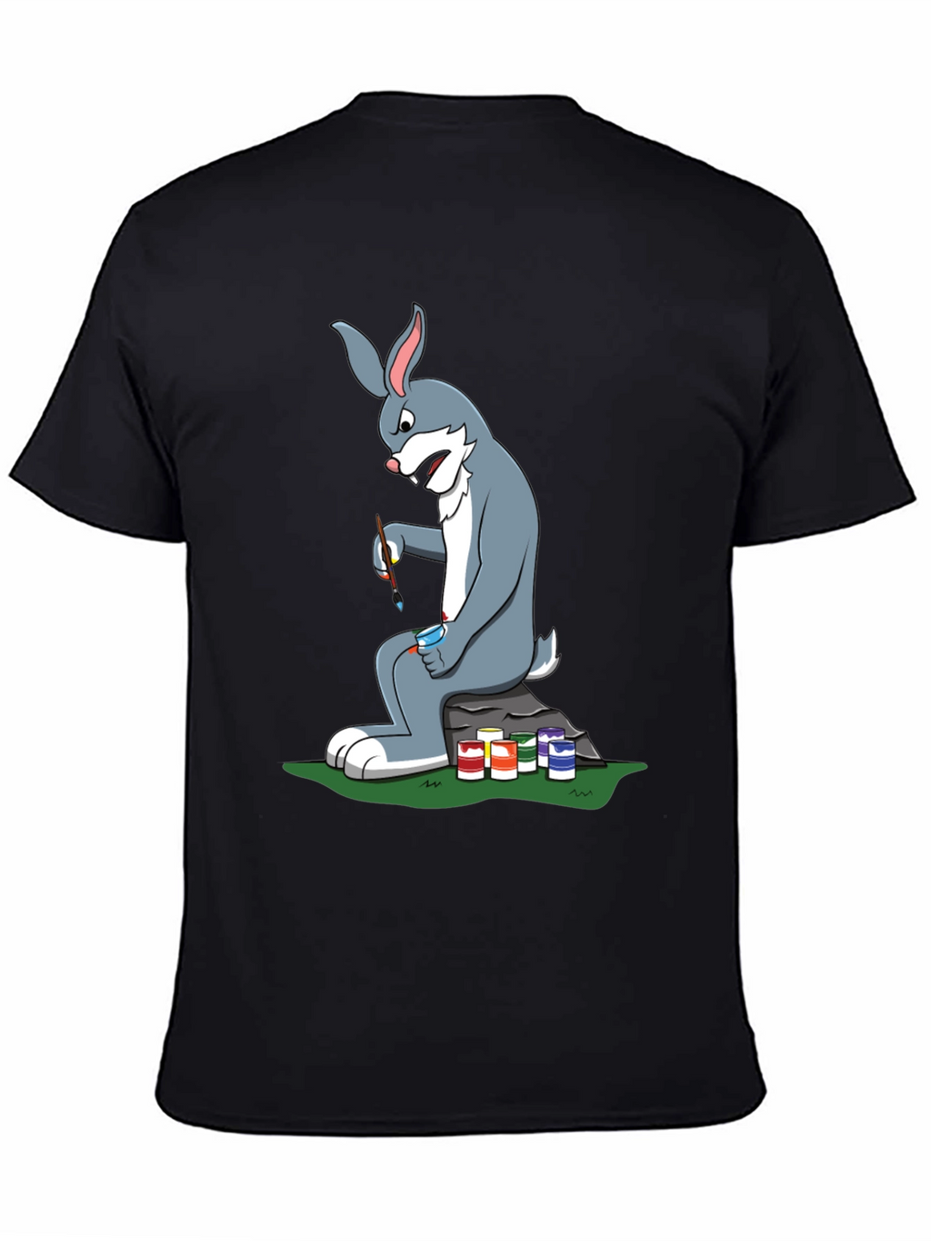 Cartoon Rabbit Painting T-Shirt