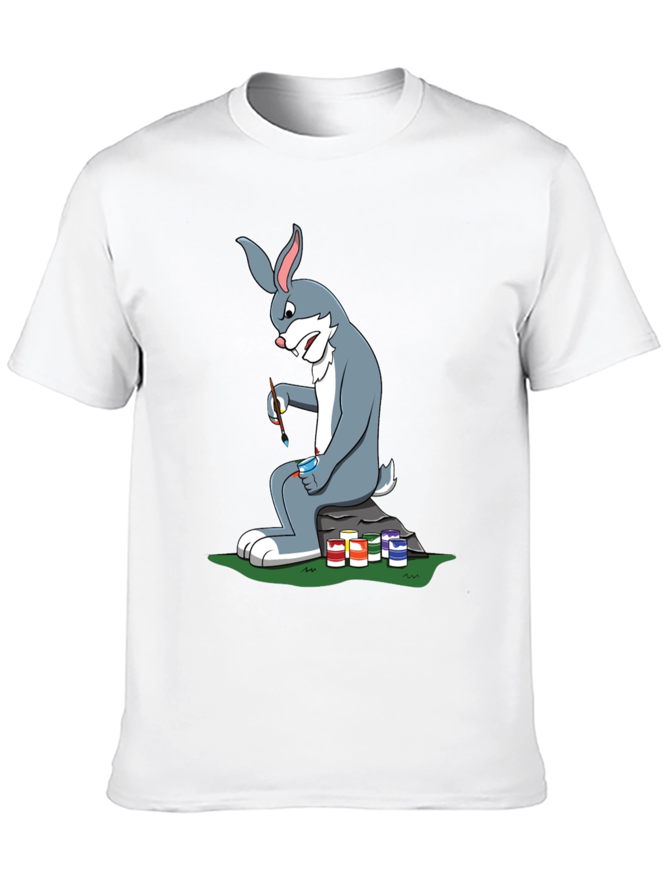 Cartoon Rabbit Painting T-Shirt