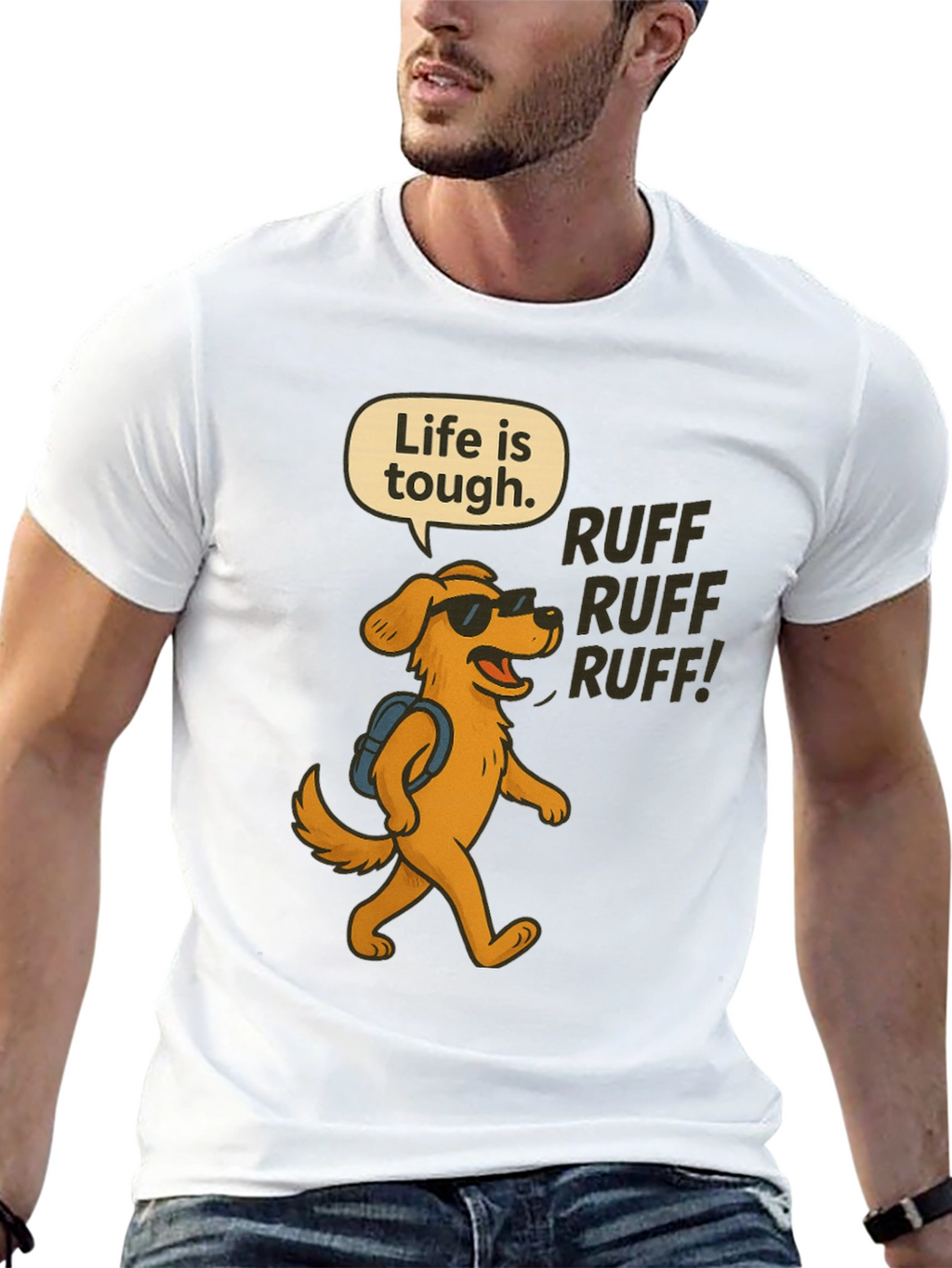 Life is Tough Dog T-Shirt
