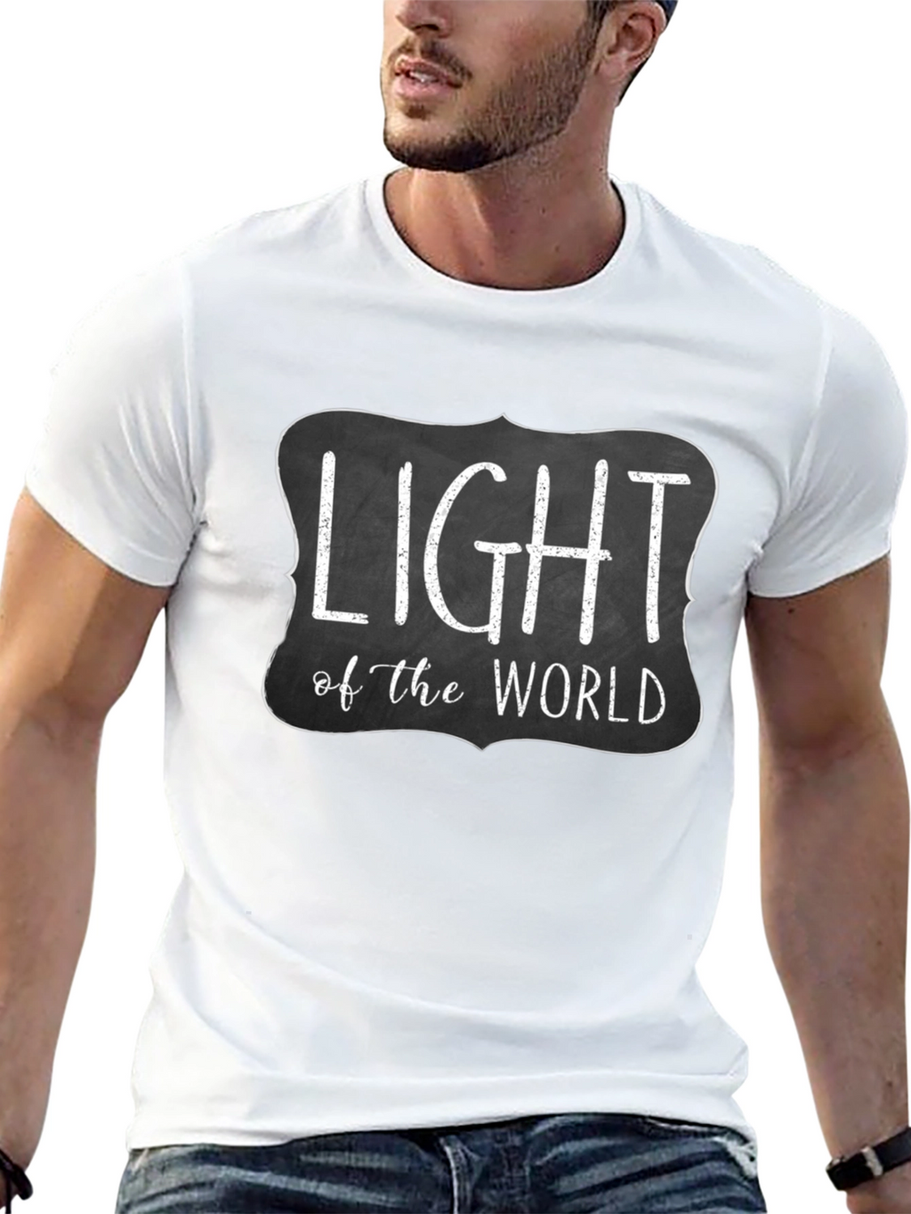 Light of the World Black Graphic Tee Shirt