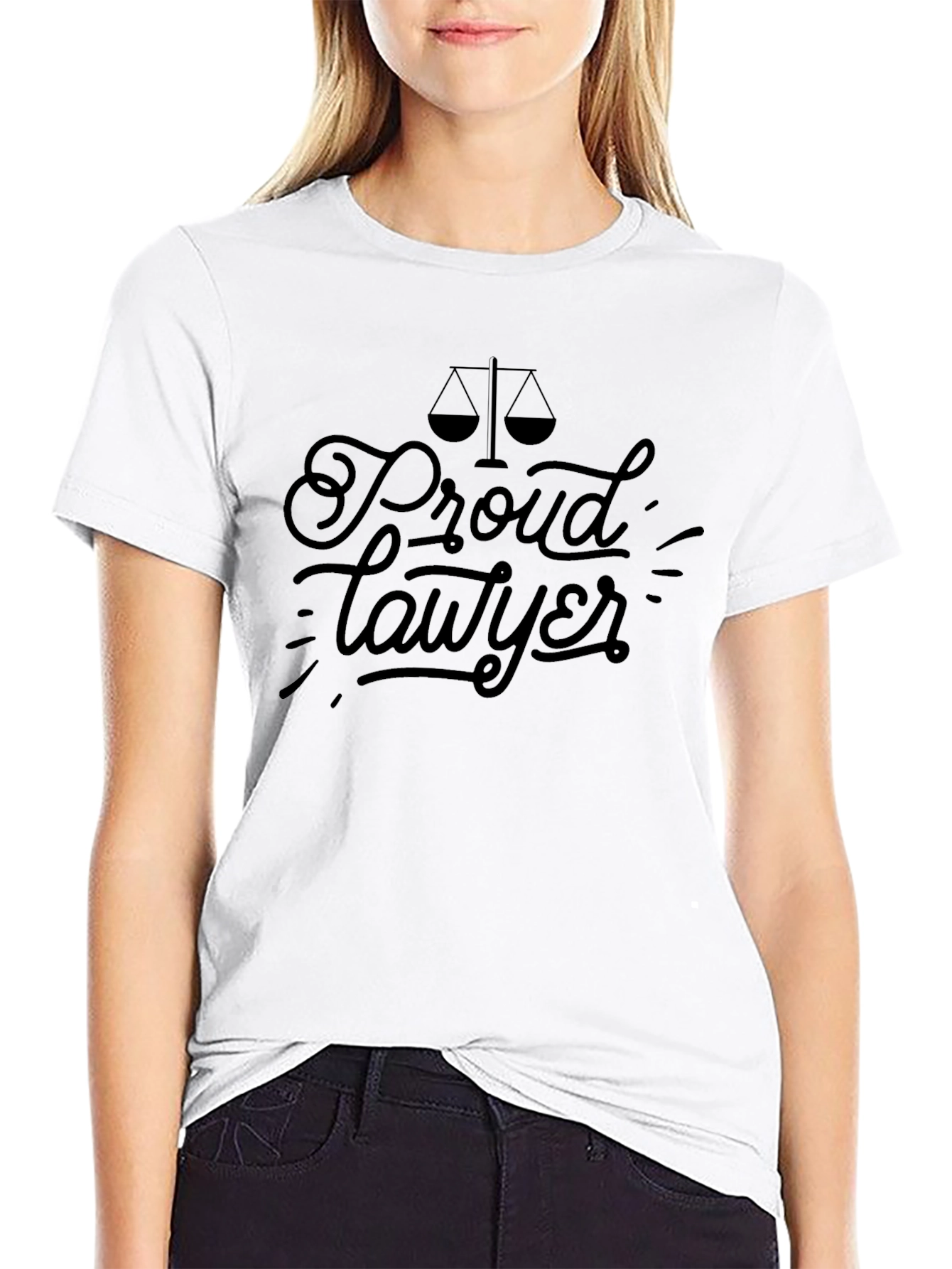 Proud Lawyer Graphic Tee - Black