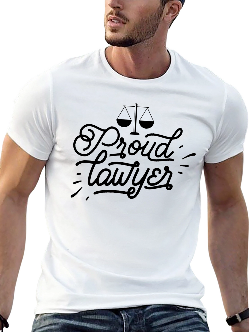 Proud Lawyer Graphic Tee - Black