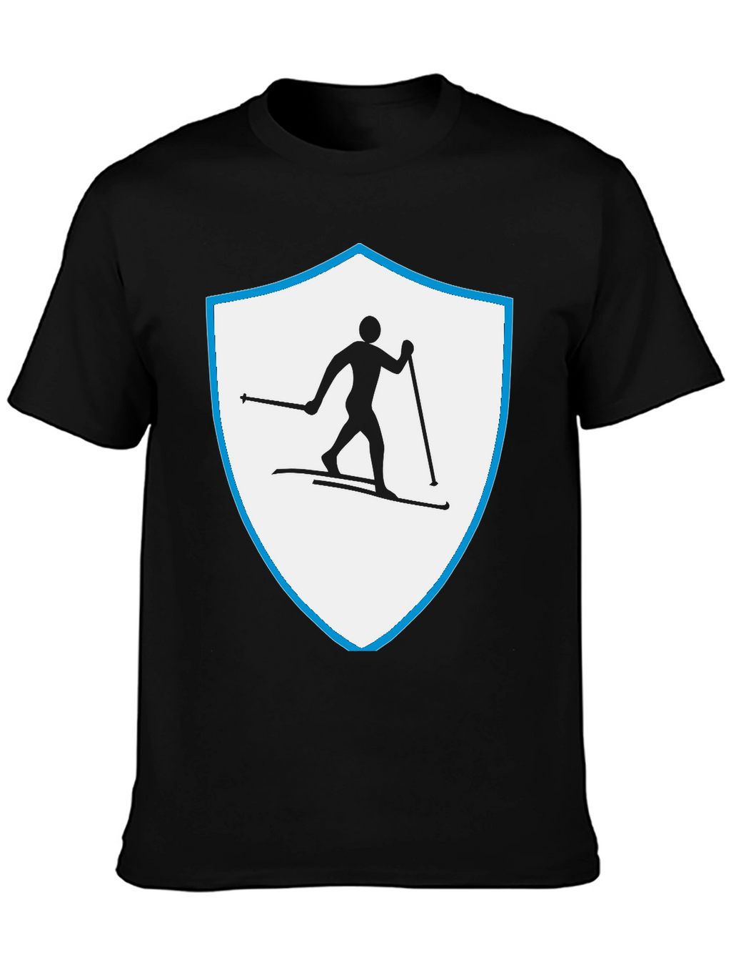 Ski Shield Graphic Tee - Black Cotton Blend