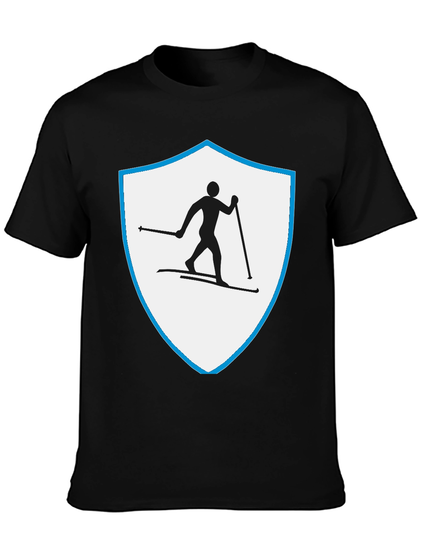 Ski Shield Graphic Tee - Black Cotton Blend