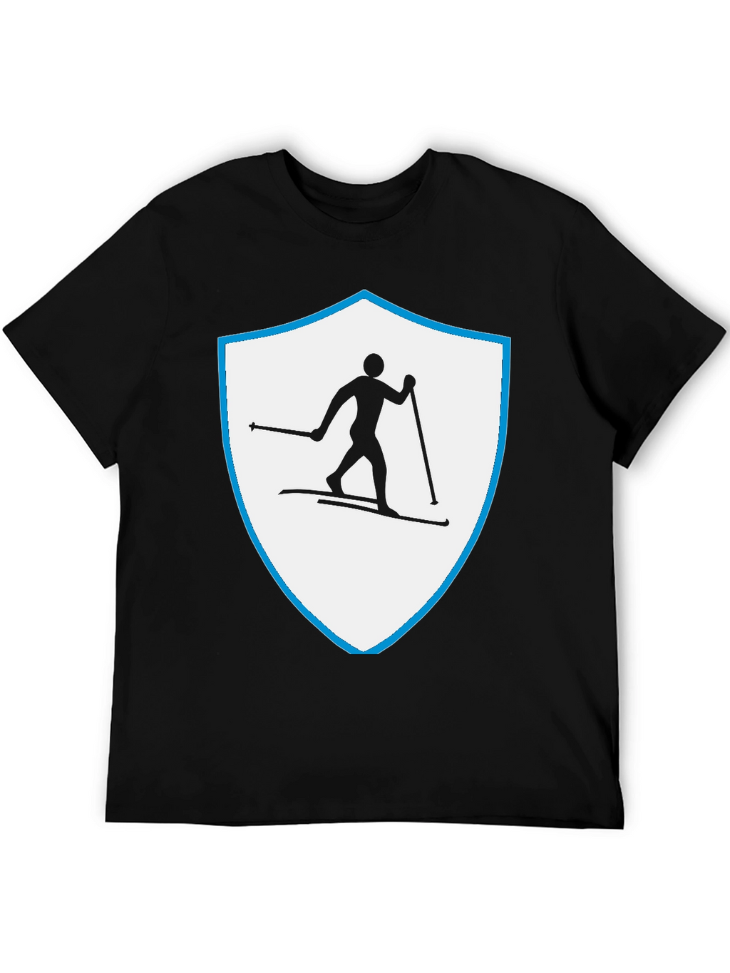 Ski Shield Graphic Tee - Black Cotton Blend