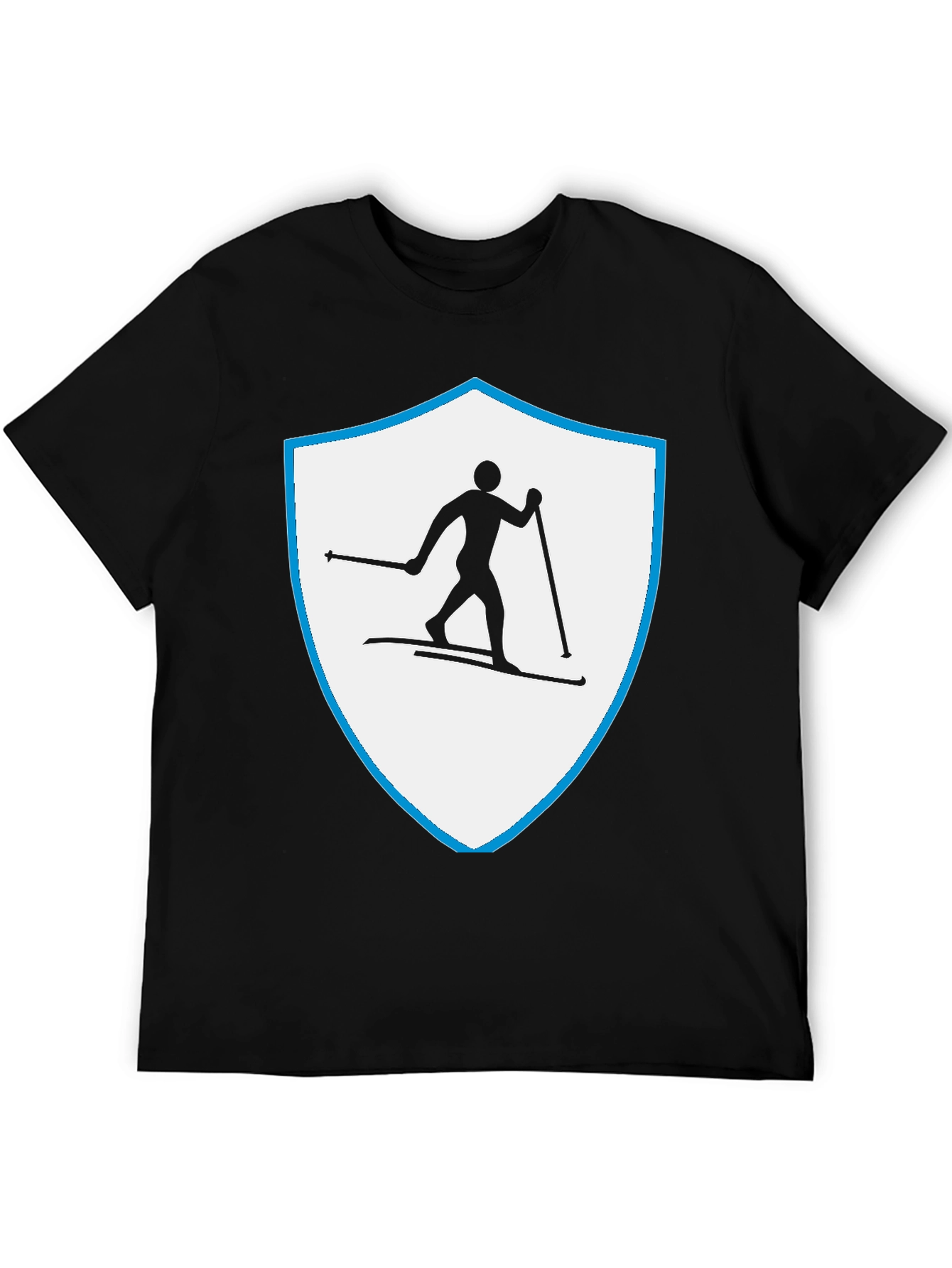 Ski Shield Graphic Tee - Black Cotton Blend