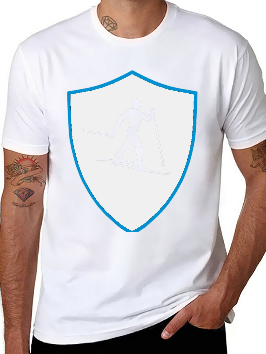 Ski Shield Graphic Tee - Black Cotton Blend