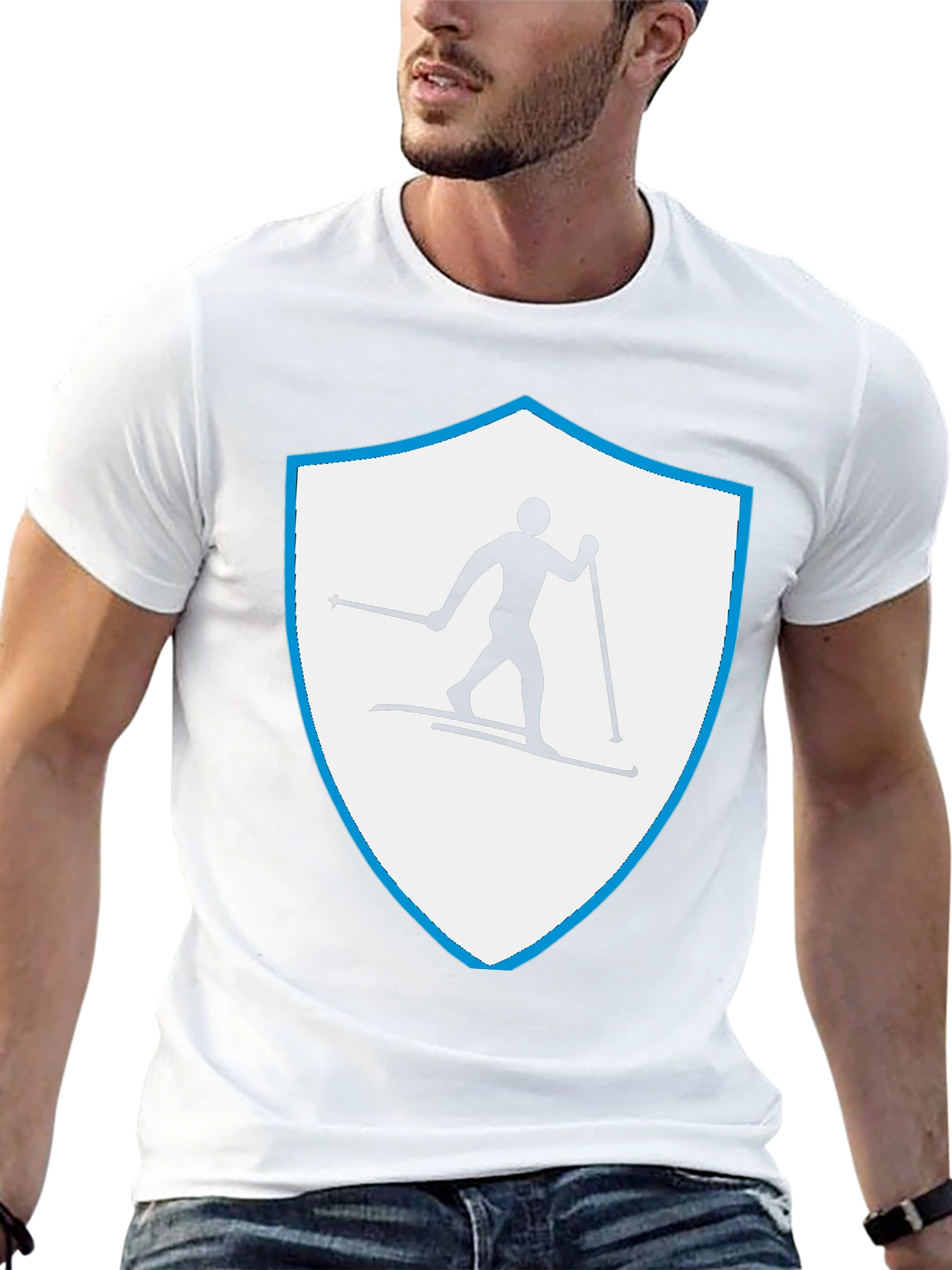 Ski Shield Graphic Tee - Black Cotton Blend