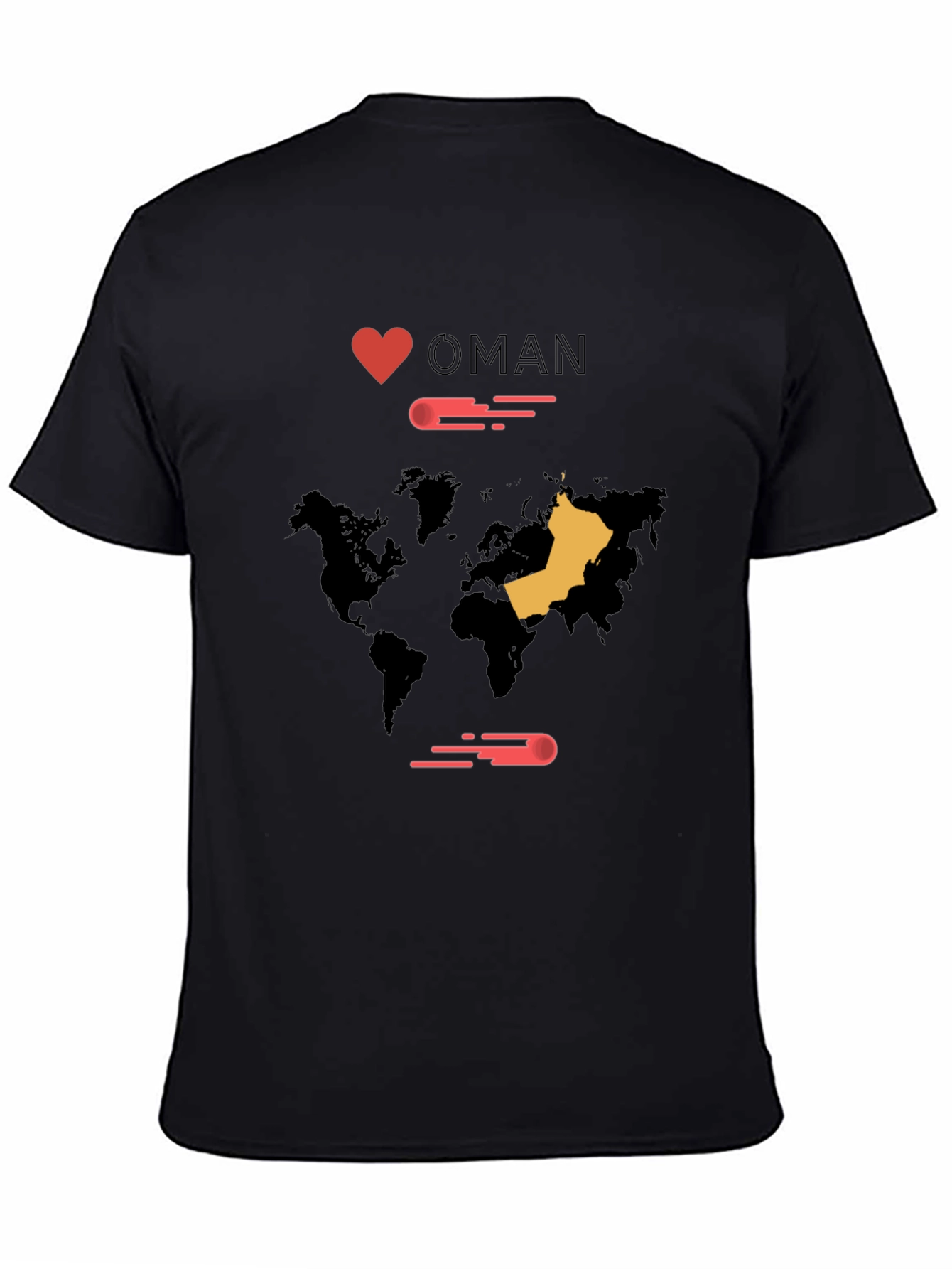 I Love Oman World Map T-Shirt