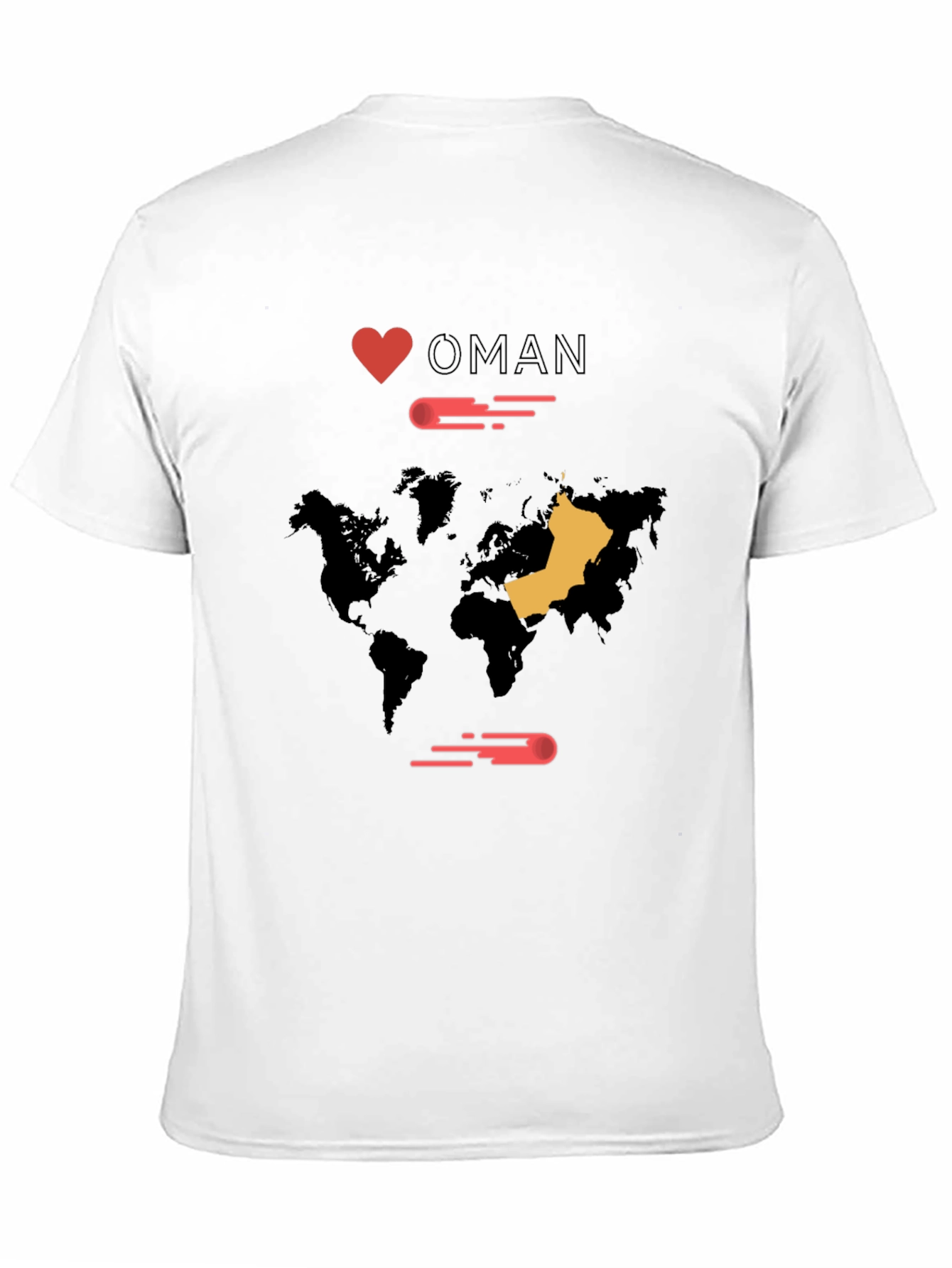 I Love Oman World Map T-Shirt