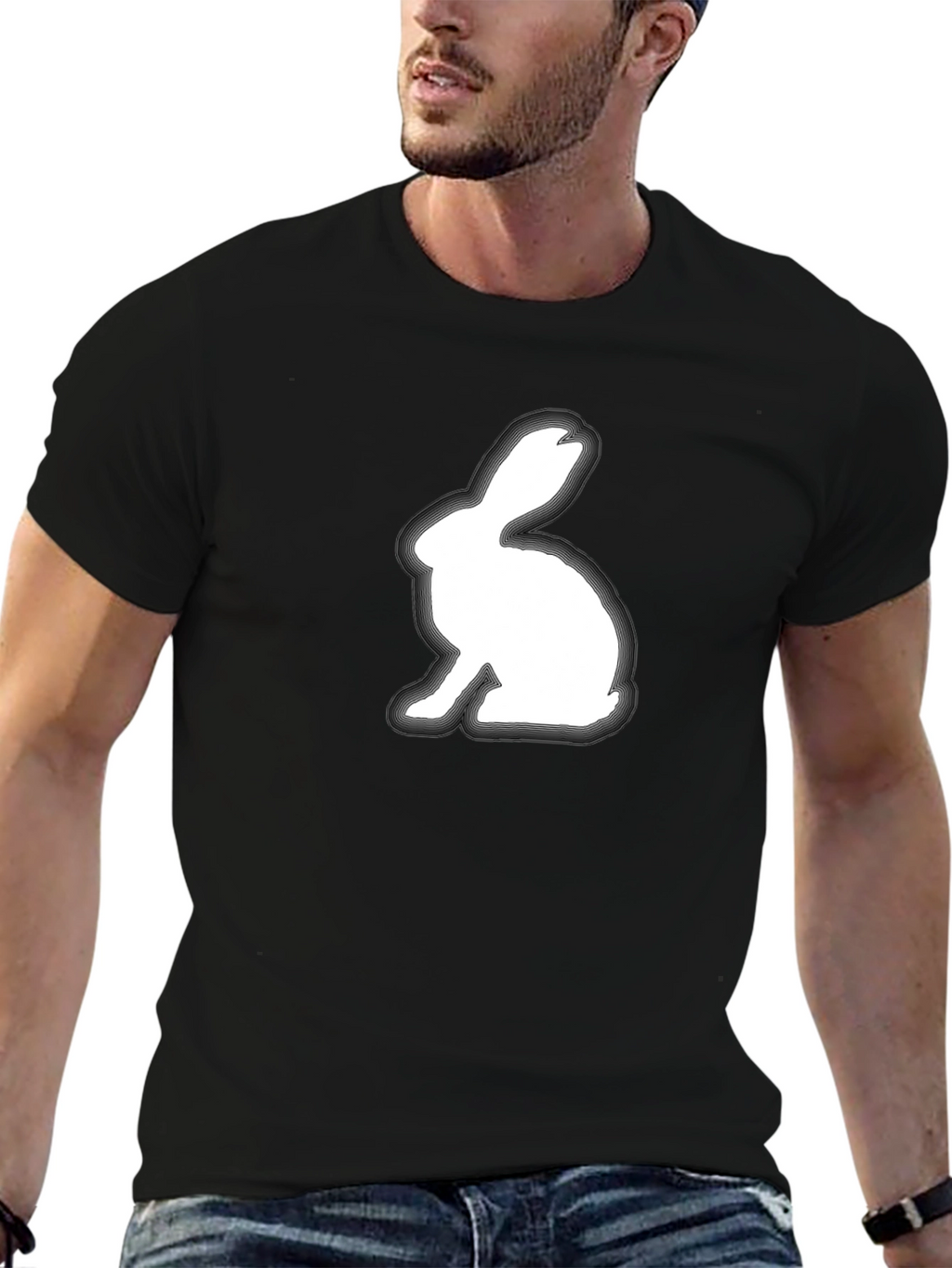 Rabbit Graphic Tee - Soft Cotton Blend Shirt