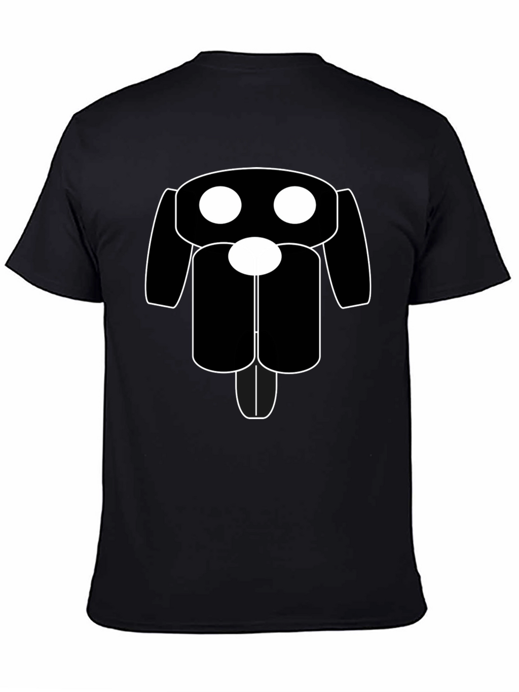 Minimalist Dog Graphic Tee - Black