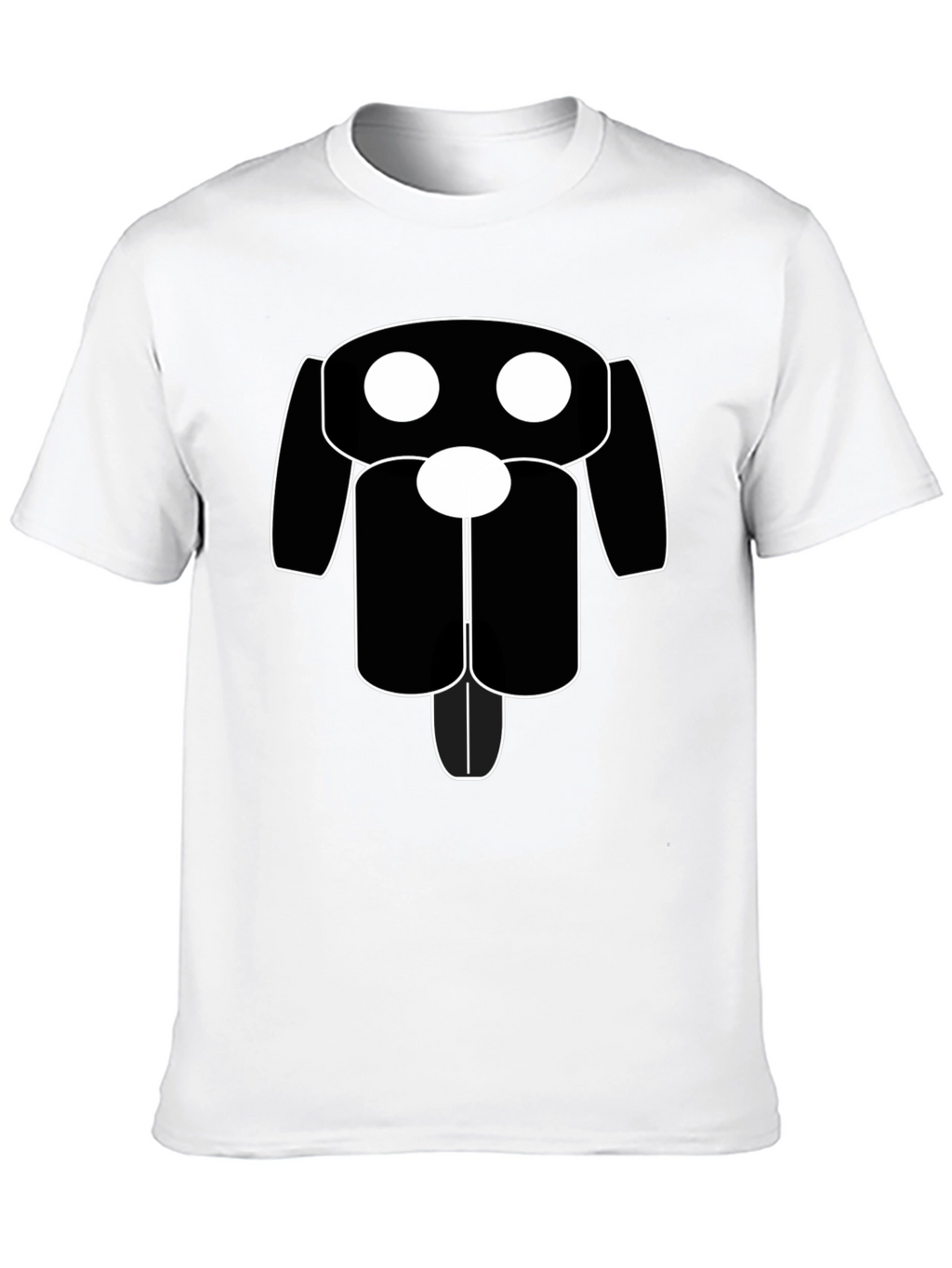 Minimalist Dog Graphic Tee - Black