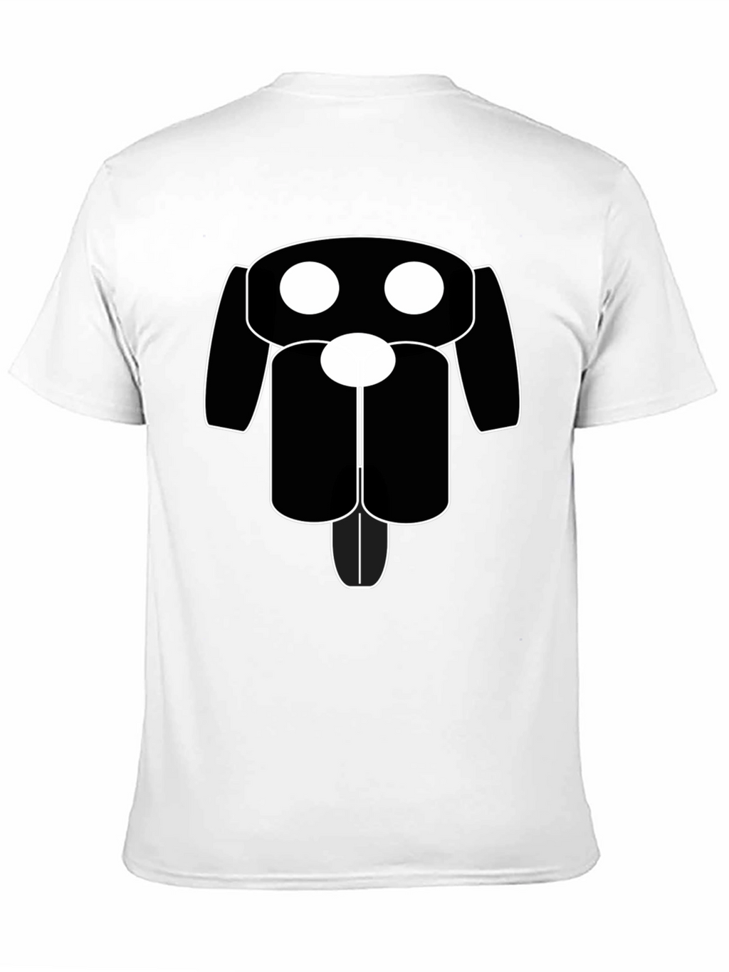Minimalist Dog Graphic Tee - Black