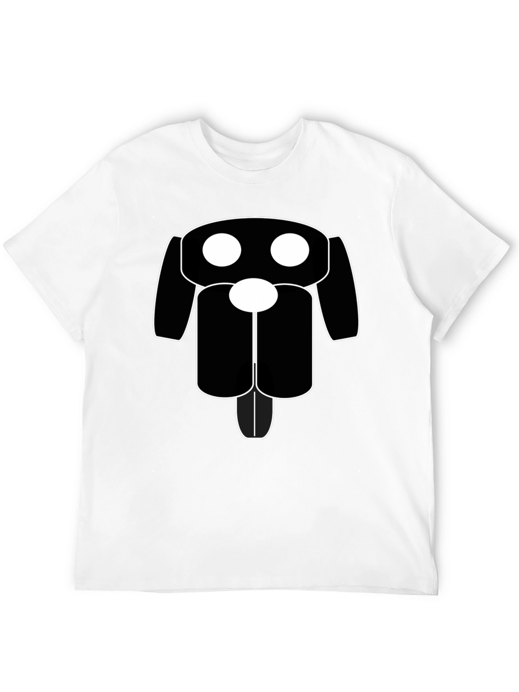 Minimalist Dog Graphic Tee - Black
