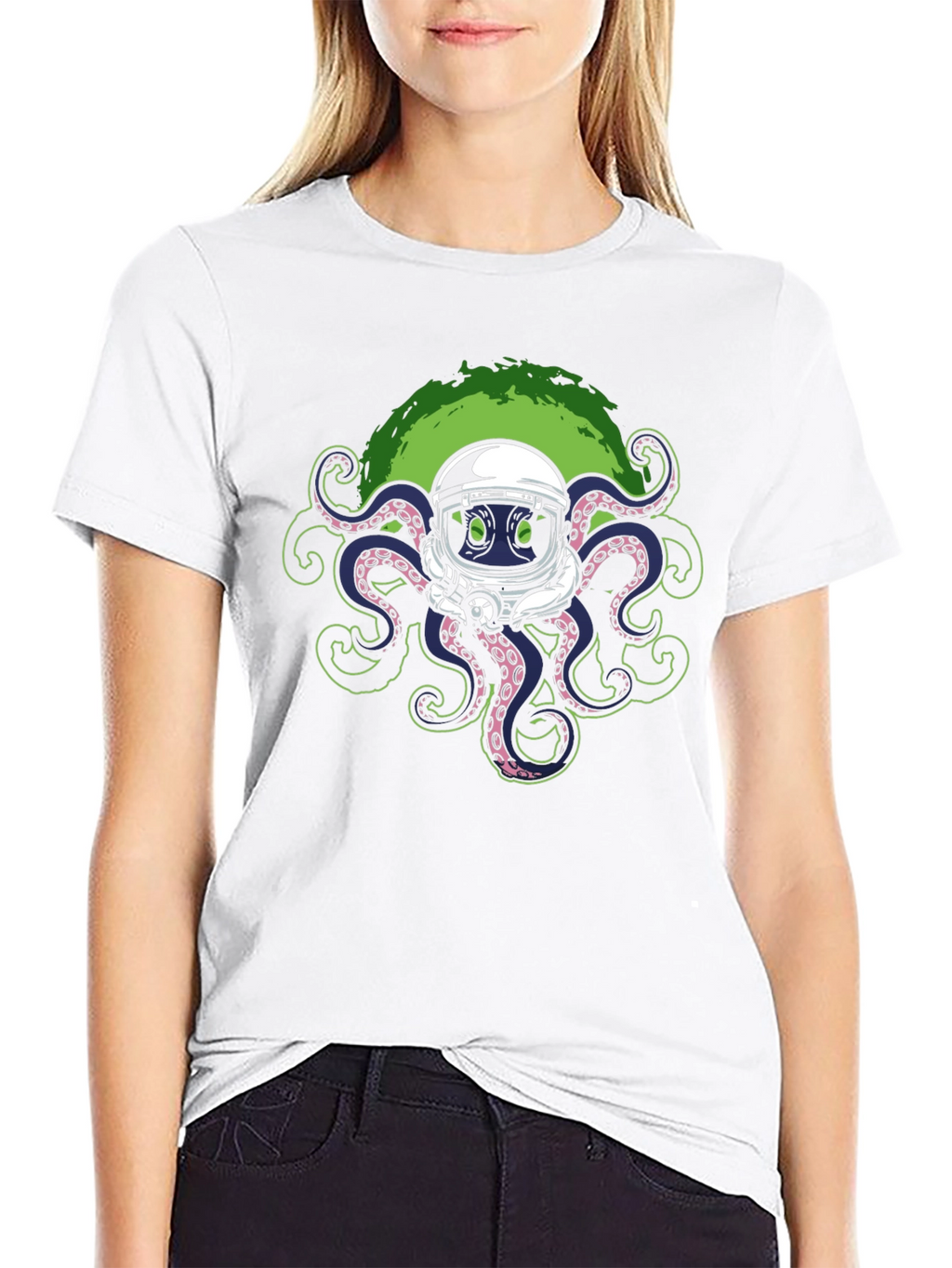 Octopus Astronaut Graphic T-Shirt