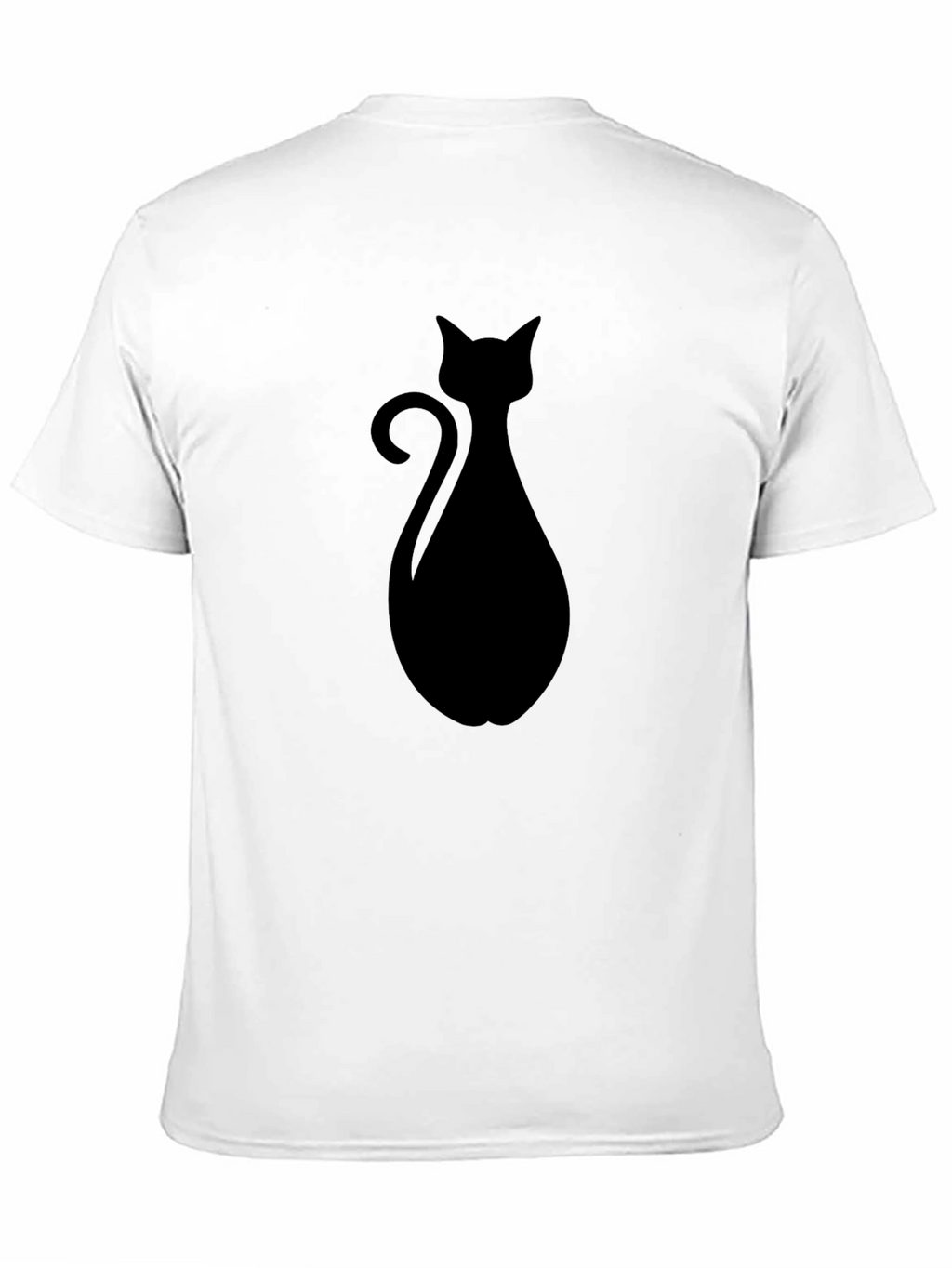 Black Cat Silhouette Graphic T-Shirt