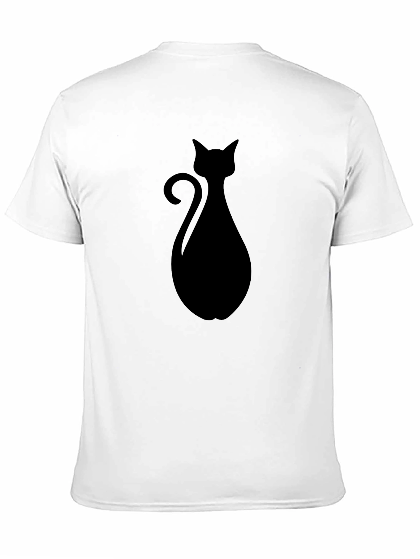 Black Cat Silhouette Graphic T-Shirt