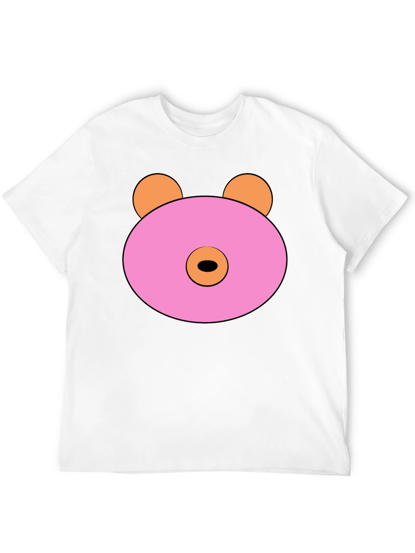 Pink Doughnut Bear Graphic T-Shirt