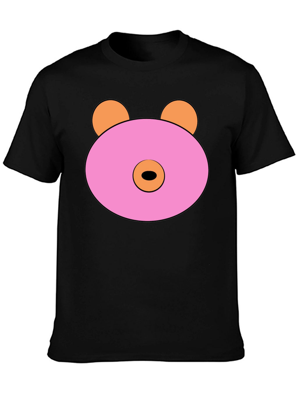 Pink Doughnut Bear Graphic T-Shirt