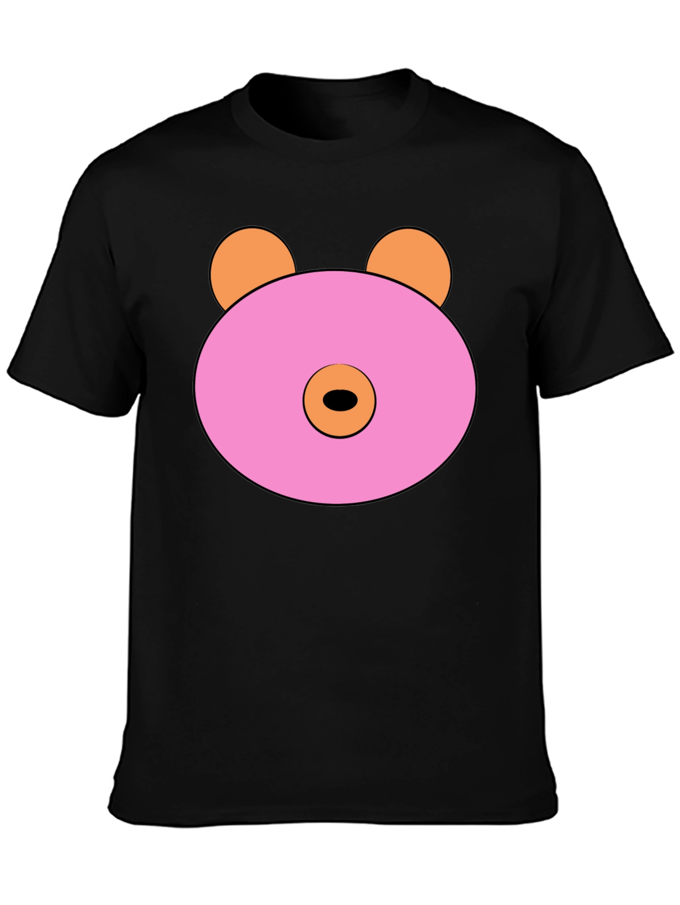 Pink Doughnut Bear Graphic T-Shirt