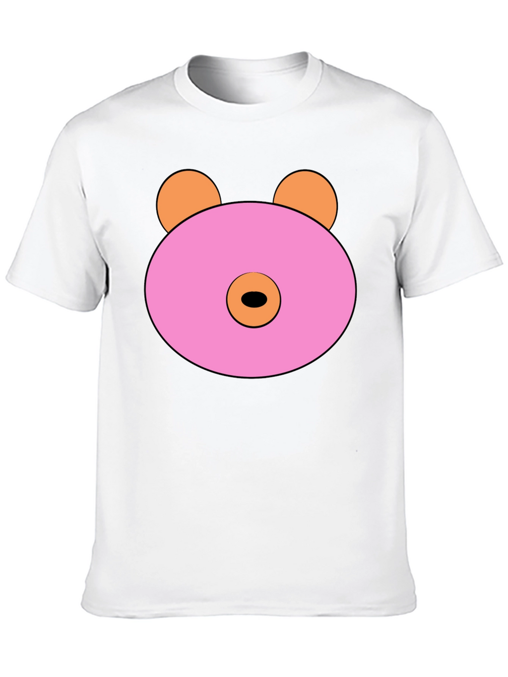 Pink Doughnut Bear Graphic T-Shirt