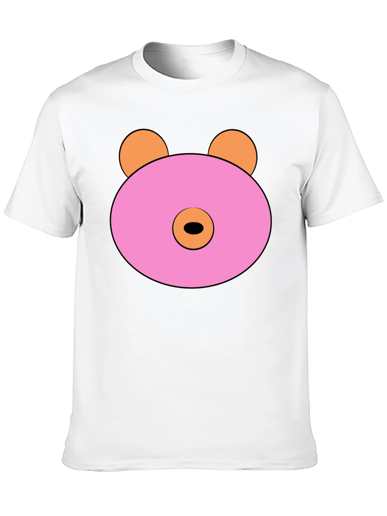 Pink Doughnut Bear Graphic T-Shirt