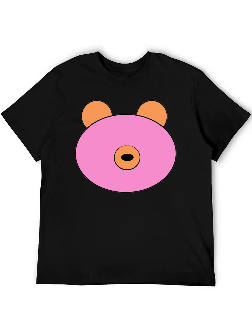 Pink Doughnut Bear Graphic T-Shirt
