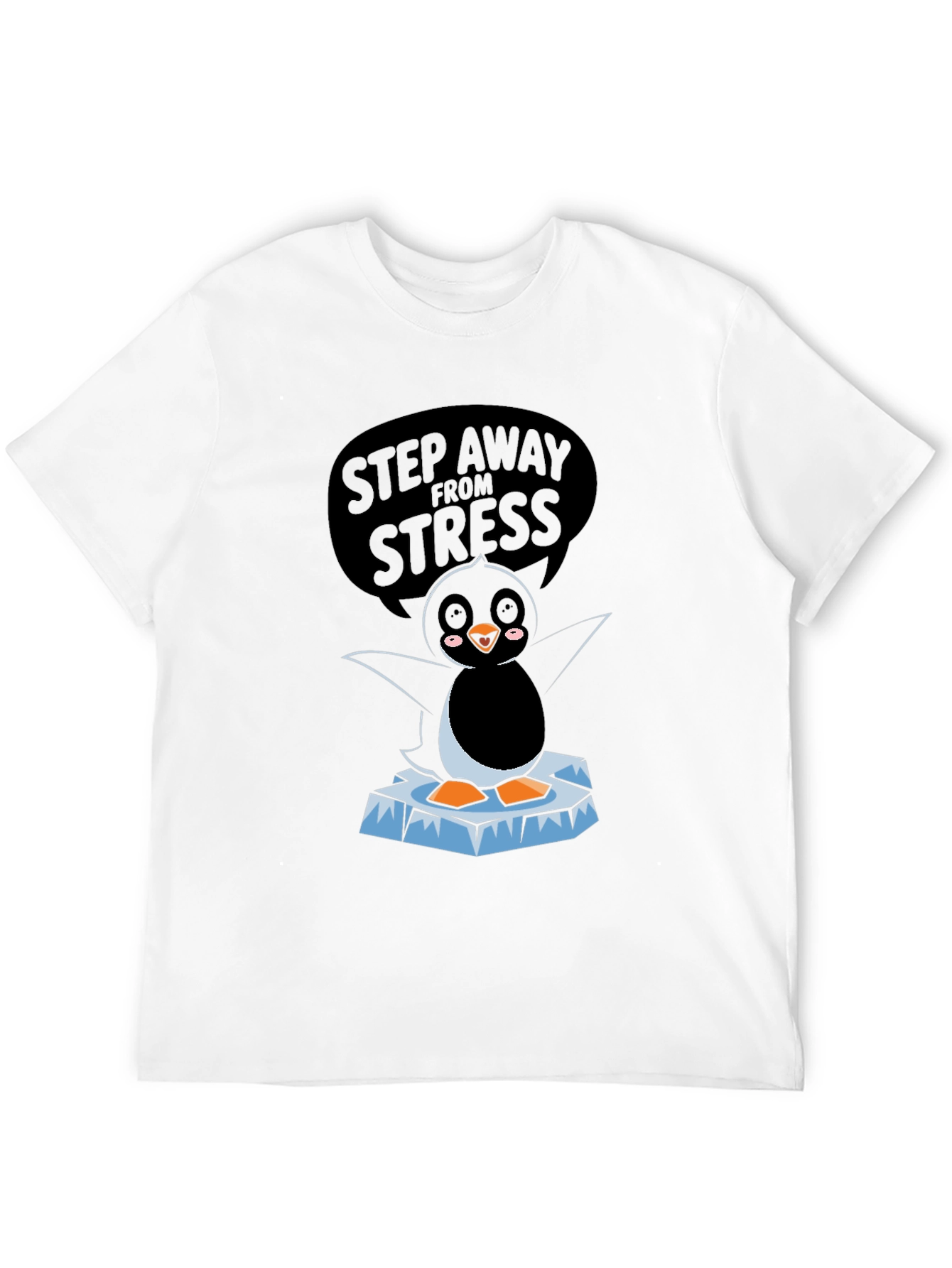 Step Away From Stress Penguin T-Shirt - Funny Graphic Tee