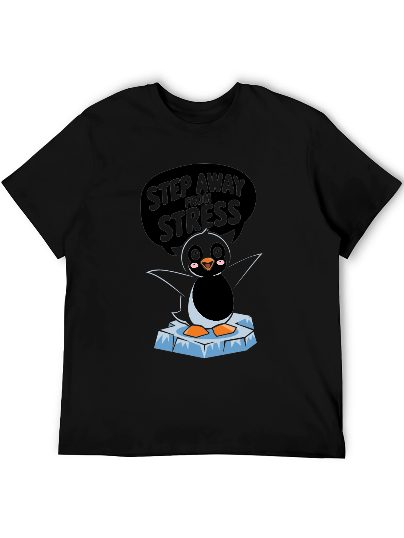 Step Away From Stress Penguin T-Shirt - Funny Graphic Tee