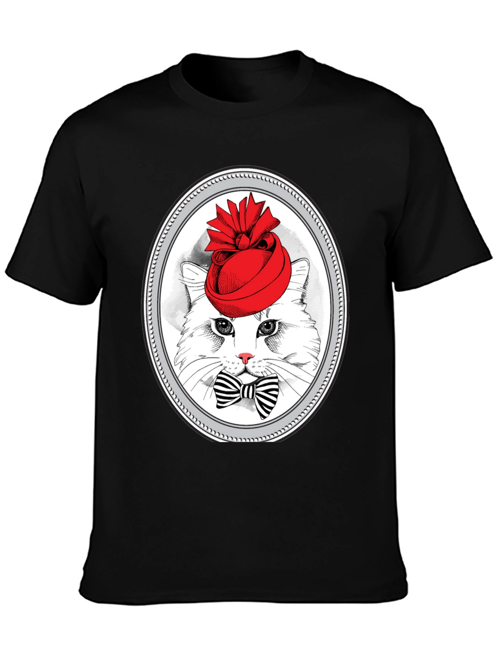 Cat in Hat Graphic T-Shirt