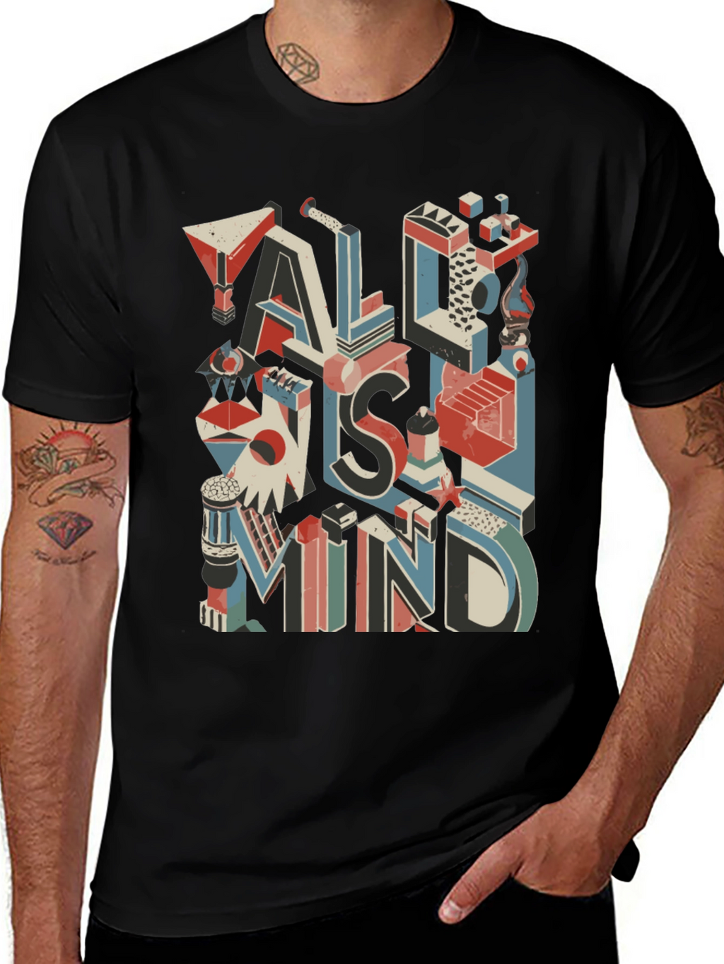 All Is Mind Graphic T-Shirt - Black