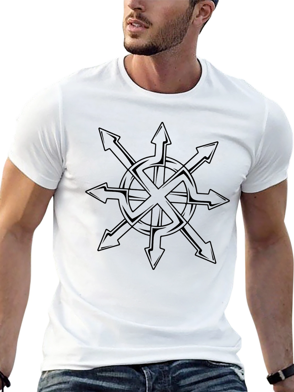Chaos Star Graphic T-Shirt - Black