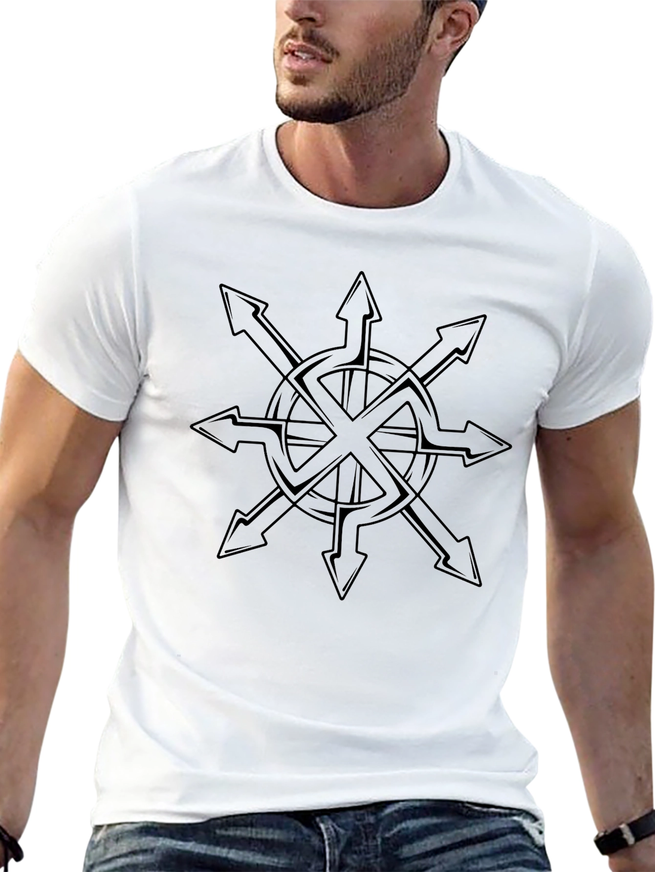 Chaos Star Graphic T-Shirt - Black