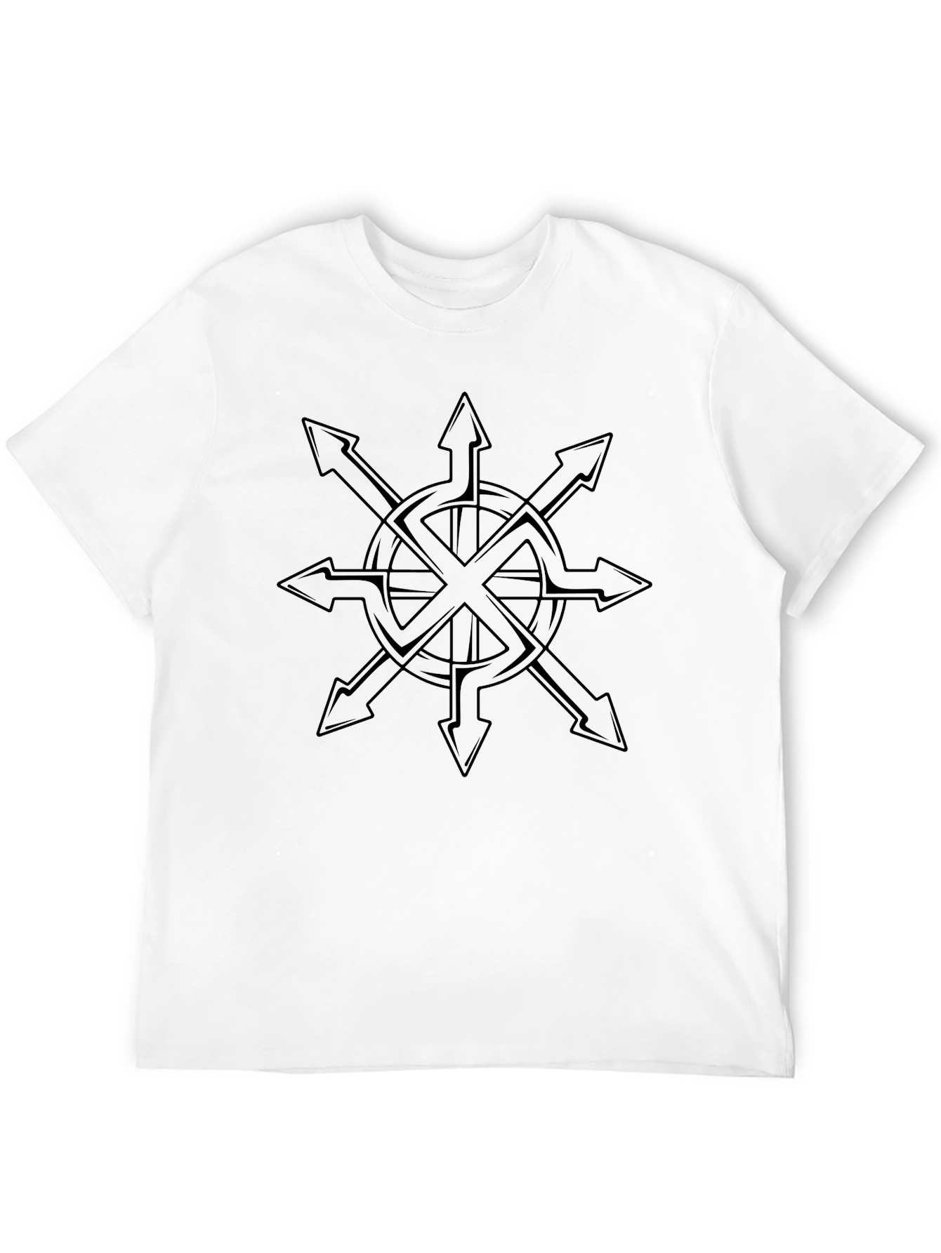 Chaos Star Graphic T-Shirt - Black