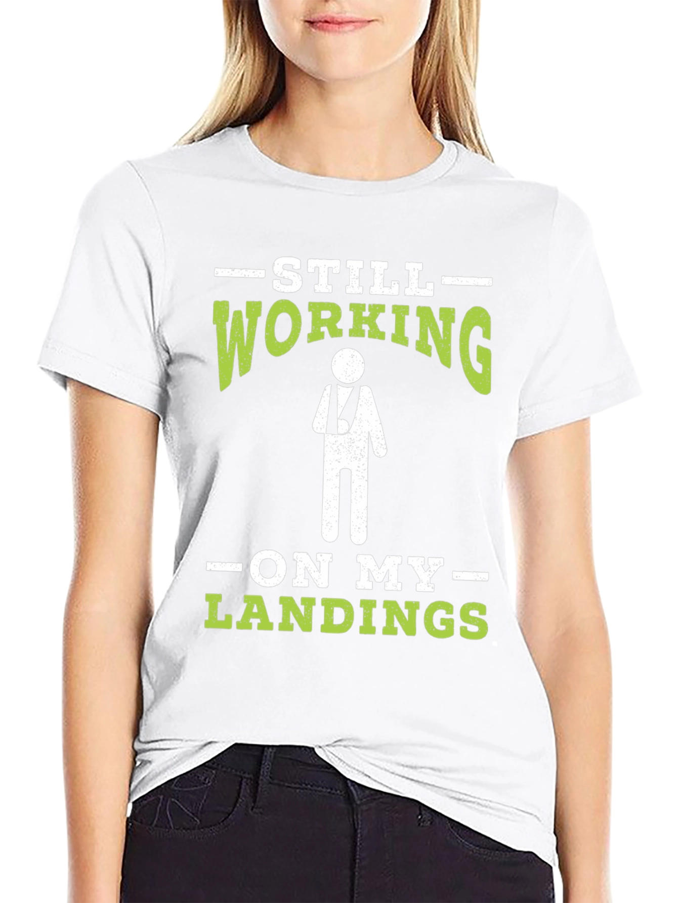 Still Working On My Landings T-Shirt Funny Injury Tee