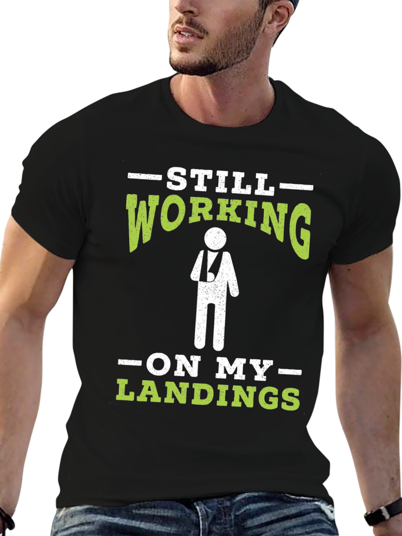 Still Working On My Landings T-Shirt Funny Injury Tee