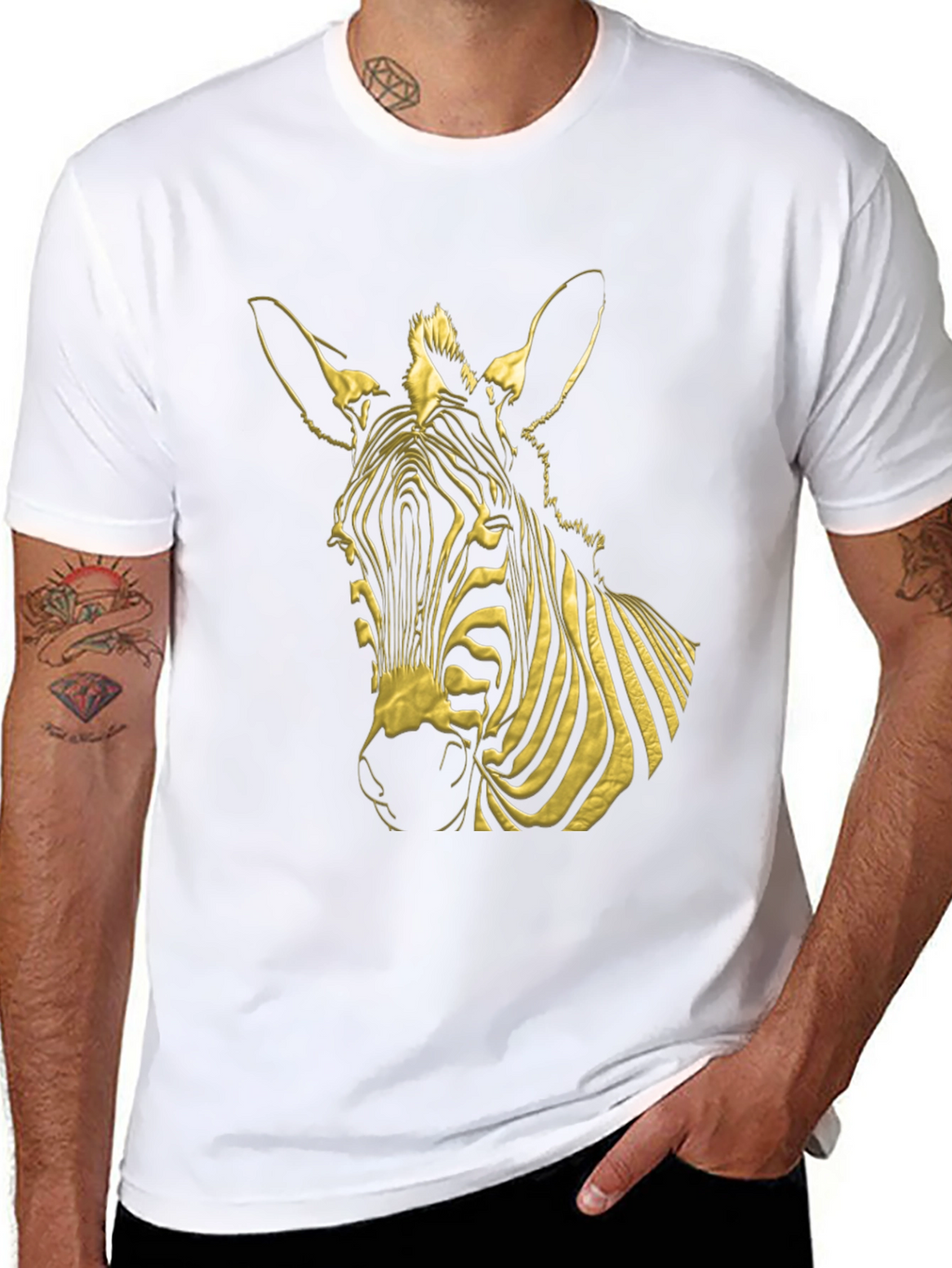 Zebra Graphic Tee - Bold Black T-Shirt