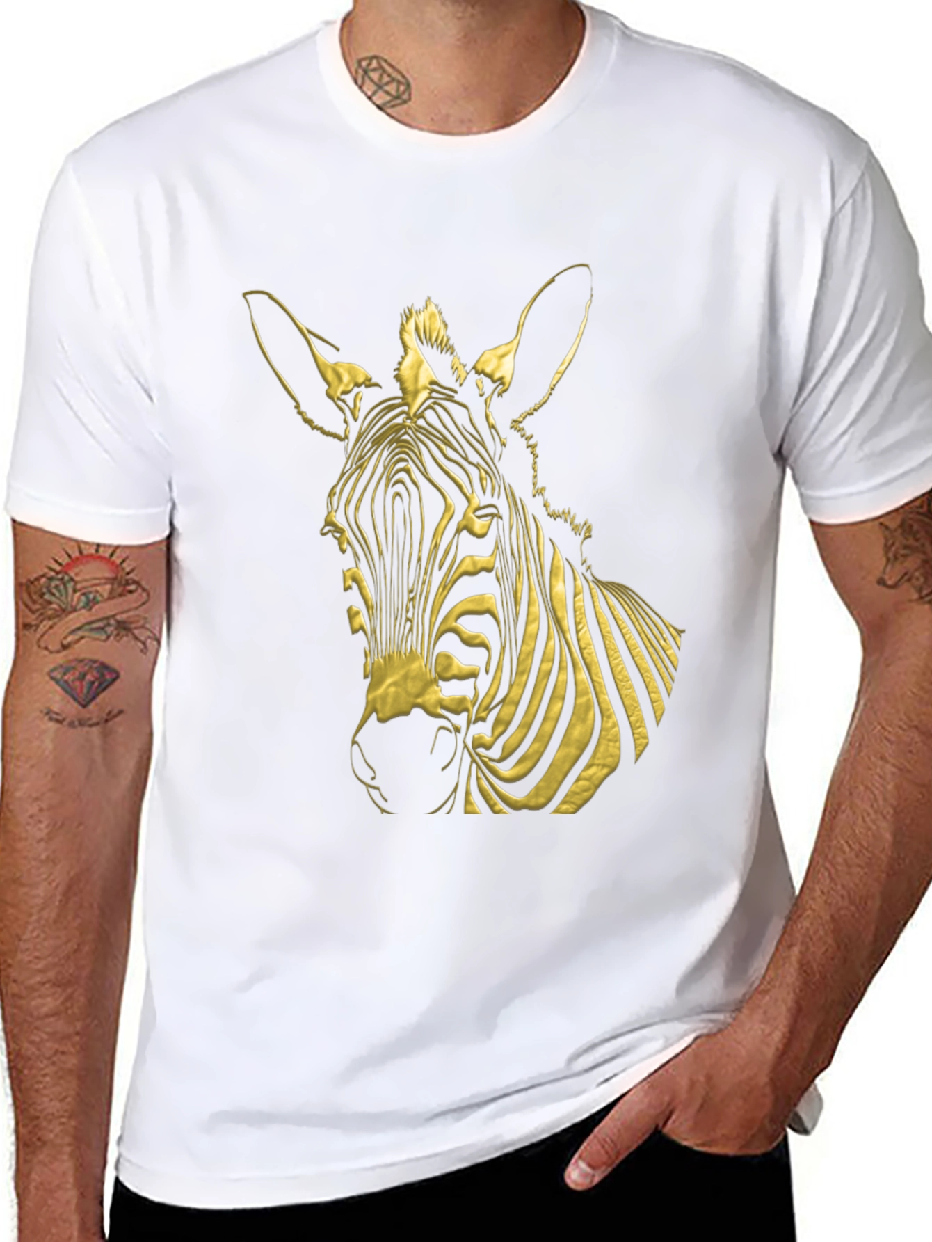 Zebra Graphic Tee - Bold Black T-Shirt