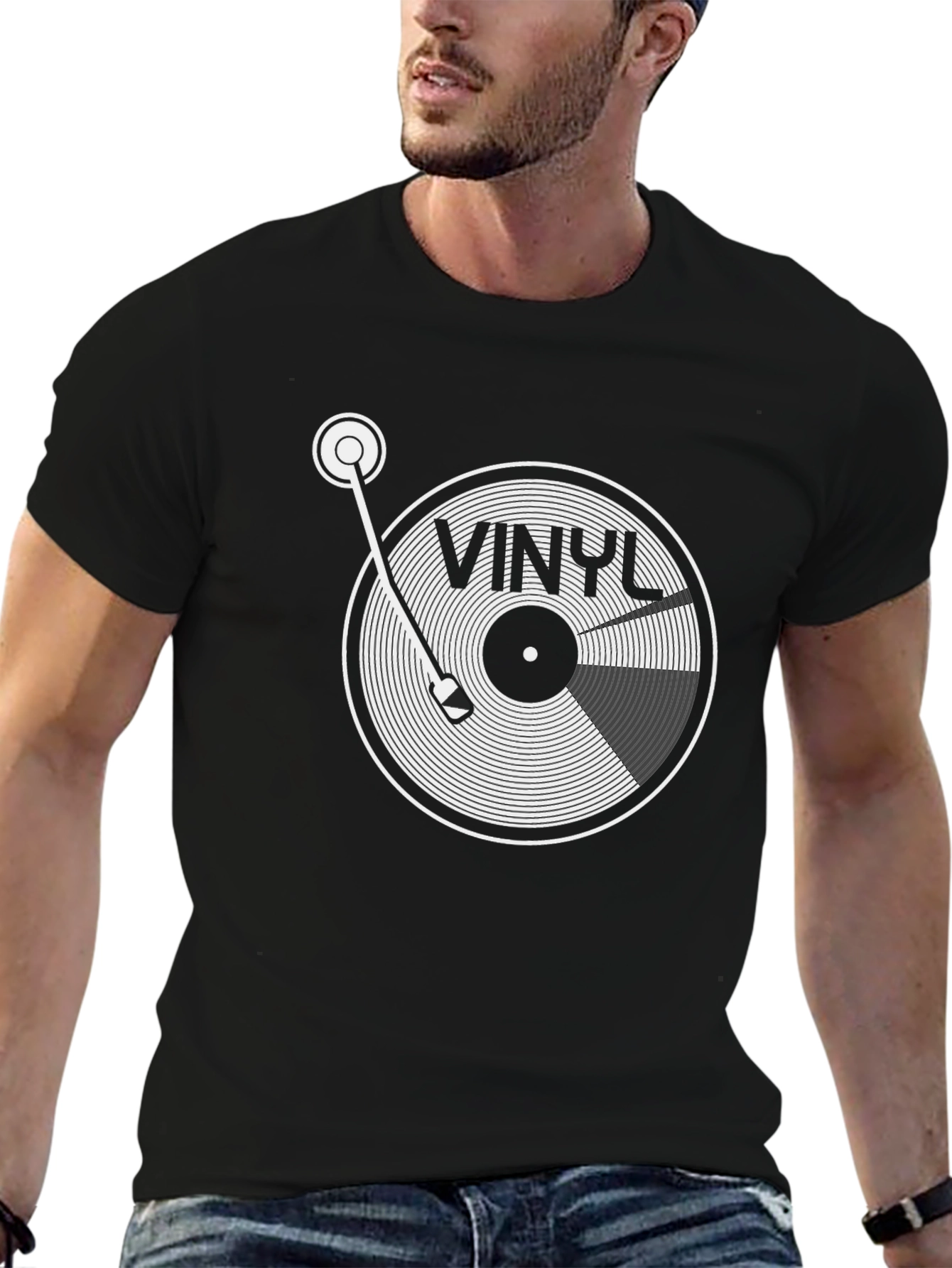 Vinyl Record Graphic Tee - Music Lover Shirt