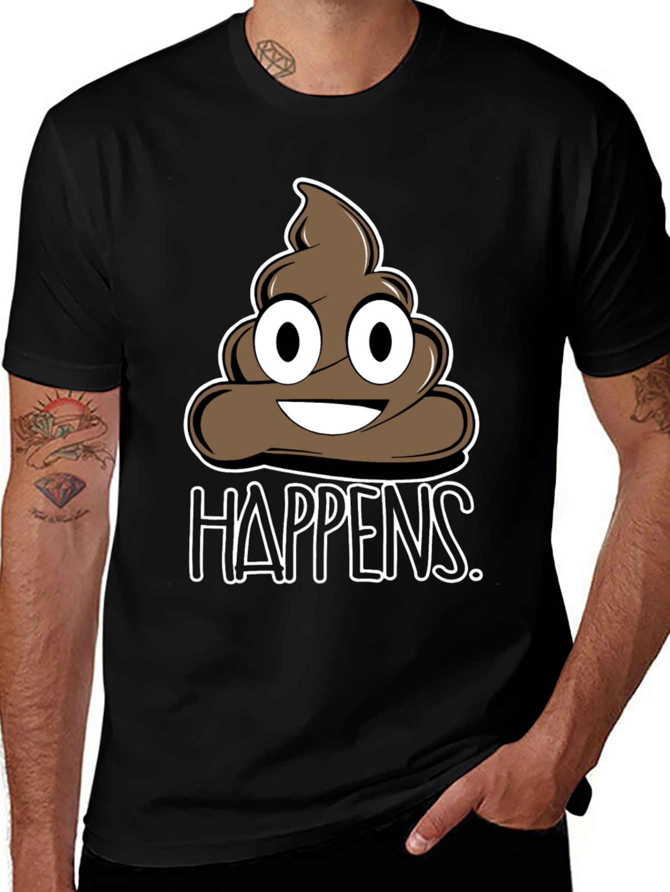 Funny Poop Happens Graphic T-Shirt
