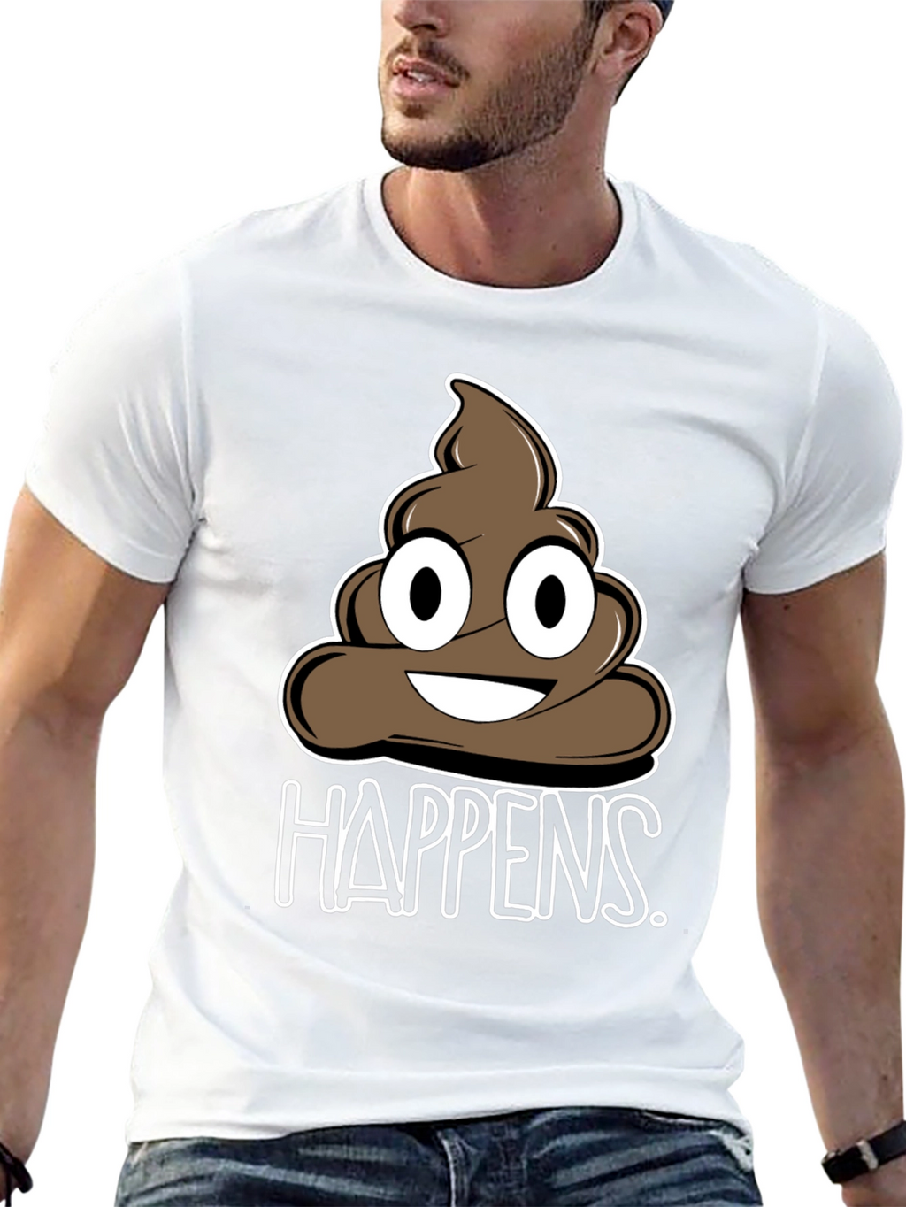 Funny Poop Happens Graphic T-Shirt