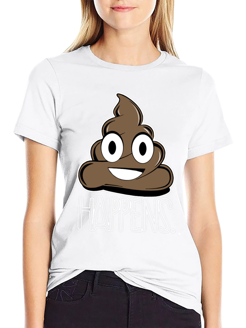 Funny Poop Happens Graphic T-Shirt