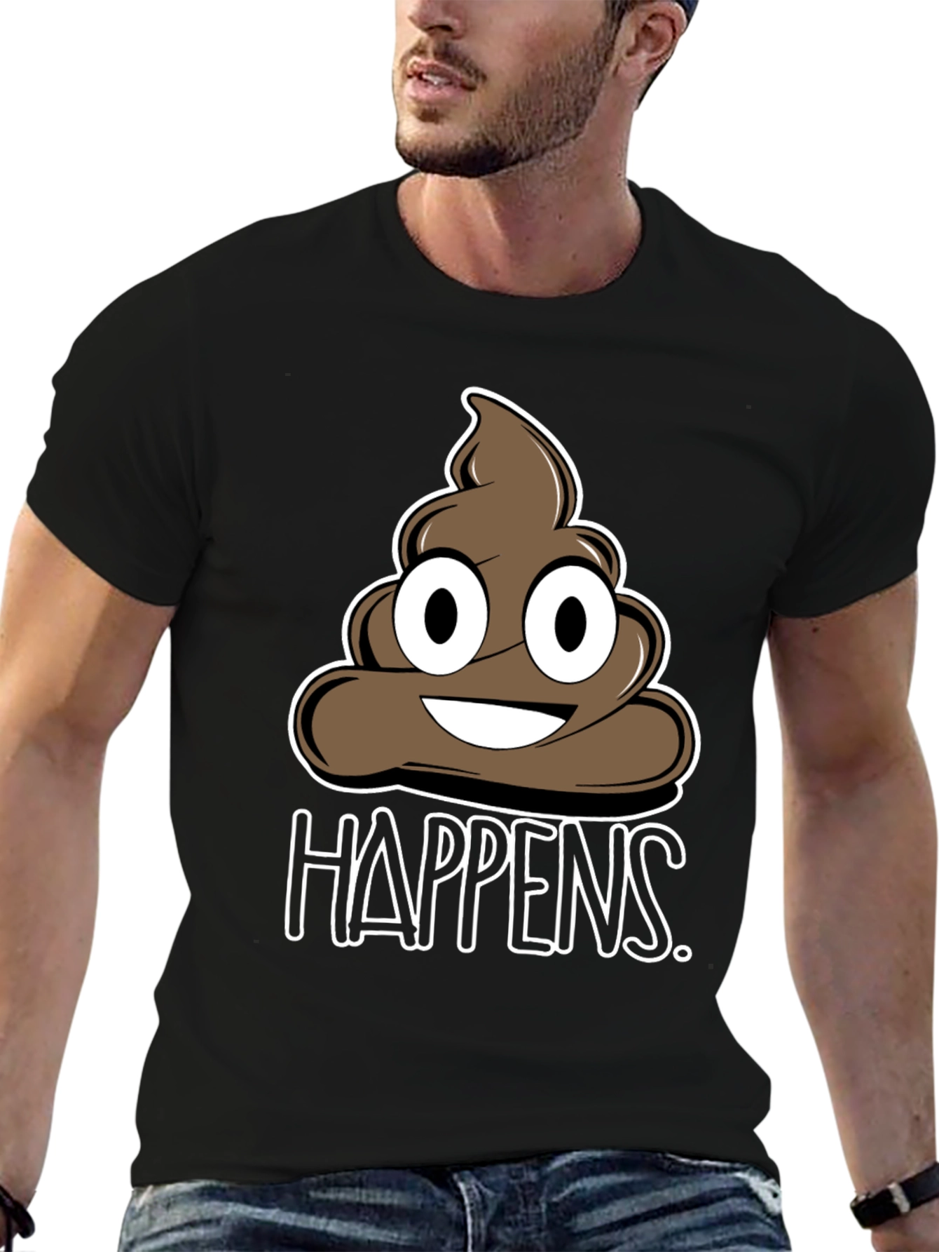 Funny Poop Happens Graphic T-Shirt