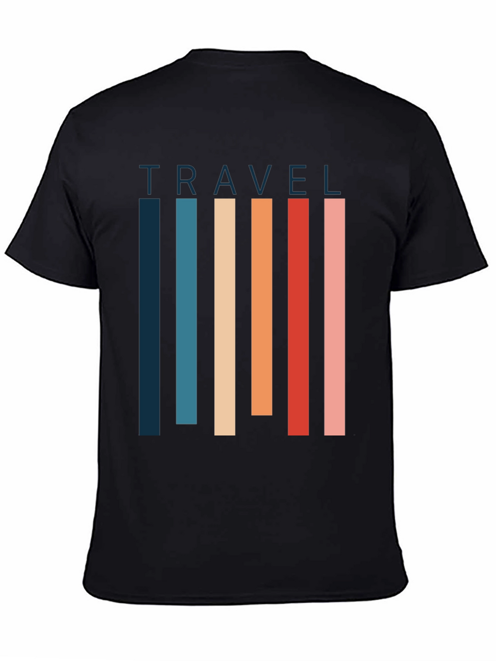 Retro Travel T-Shirt - Striped Graphic Tee